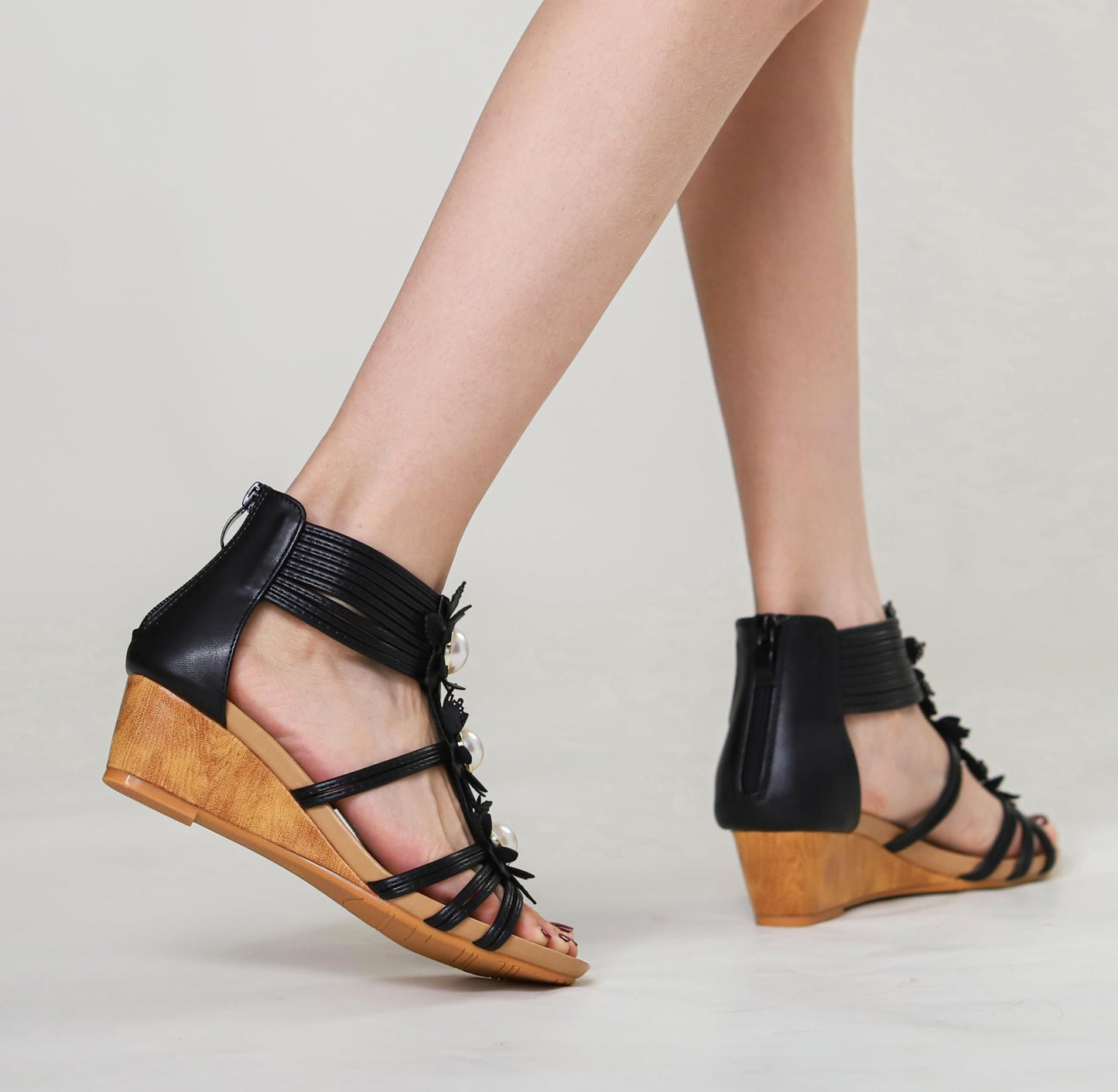 Keilsandalen für Damen, elegant, lässig, für den Sommer, süß, bequem, mit Keilabsatz, Strandsandale