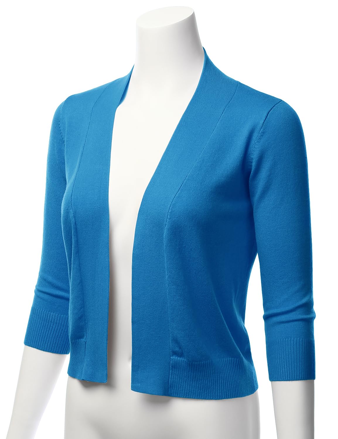 LALABEE Damen-Bolero, klassisch, 3/4-Ärmel, vorne offen, kurz, Cardigan, Shrugs für Kleider (S~XXL)