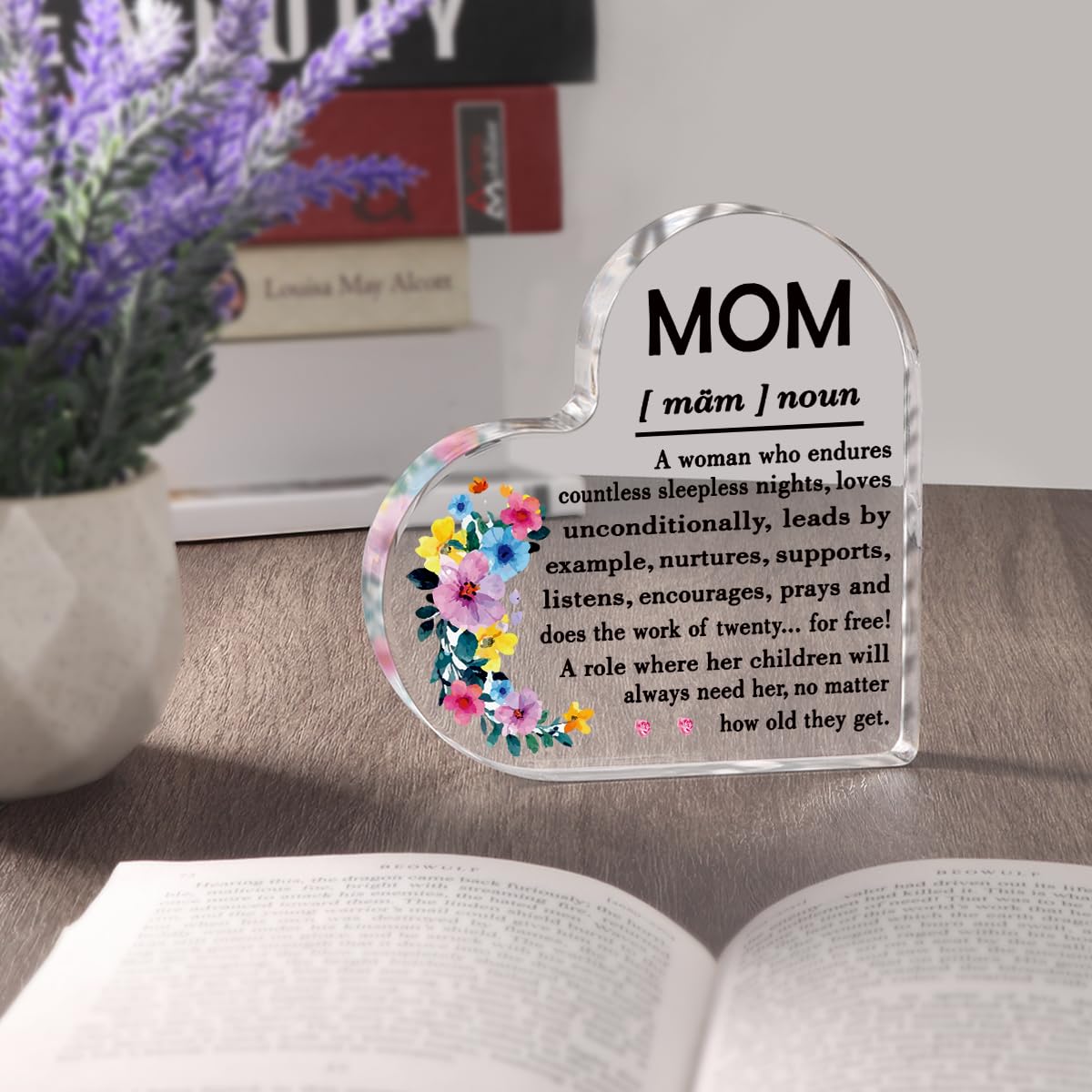 A heartfelt thank-you gift that says it all—beautifully printed on a clear 4.7 x 4.3 inch acrylic sign. Stylish, lightweight, and ready to display on any desk, shelf, or tabletop. Each piece is gift-ready and designed to leave a lasting impression.