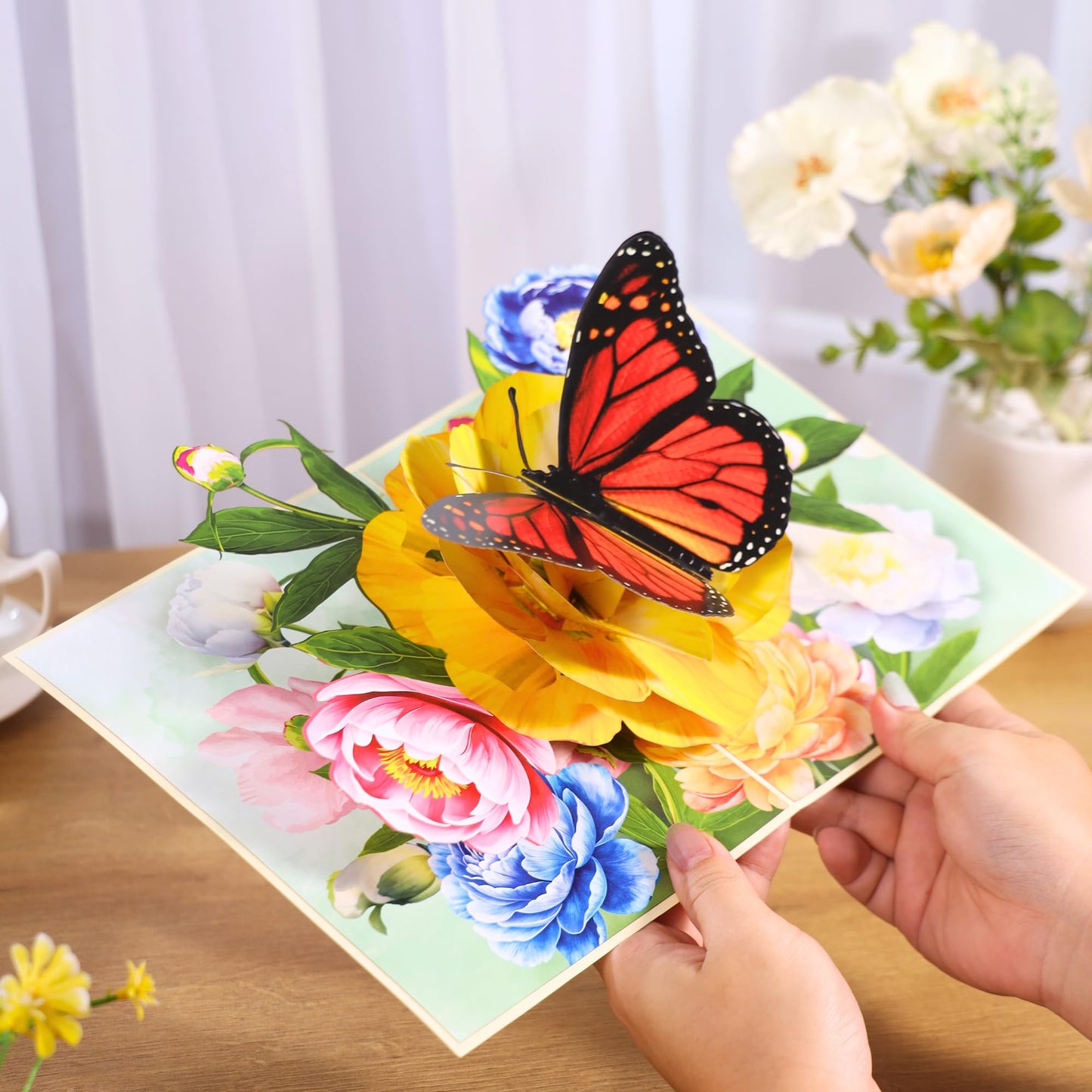 Pop Up Anniversary Card, 3D Cards 6x8 inch
