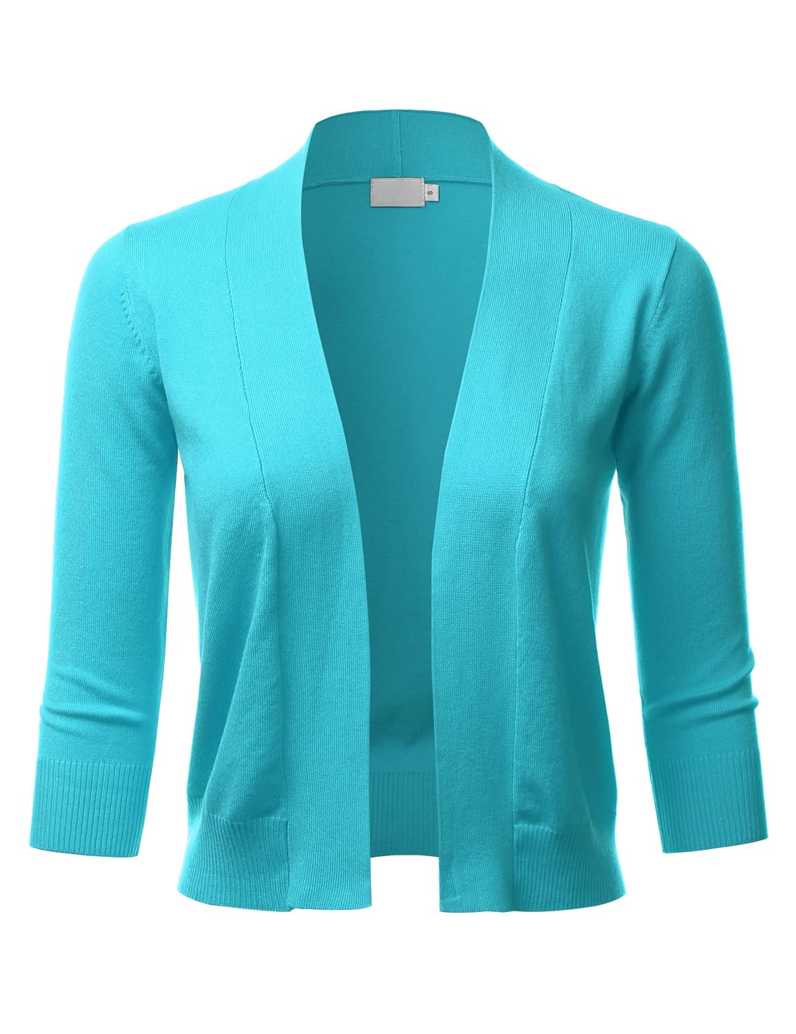 LALABEE Damen-Bolero, klassisch, 3/4-Ärmel, vorne offen, kurz, Cardigan, Shrugs für Kleider (S~XXL)