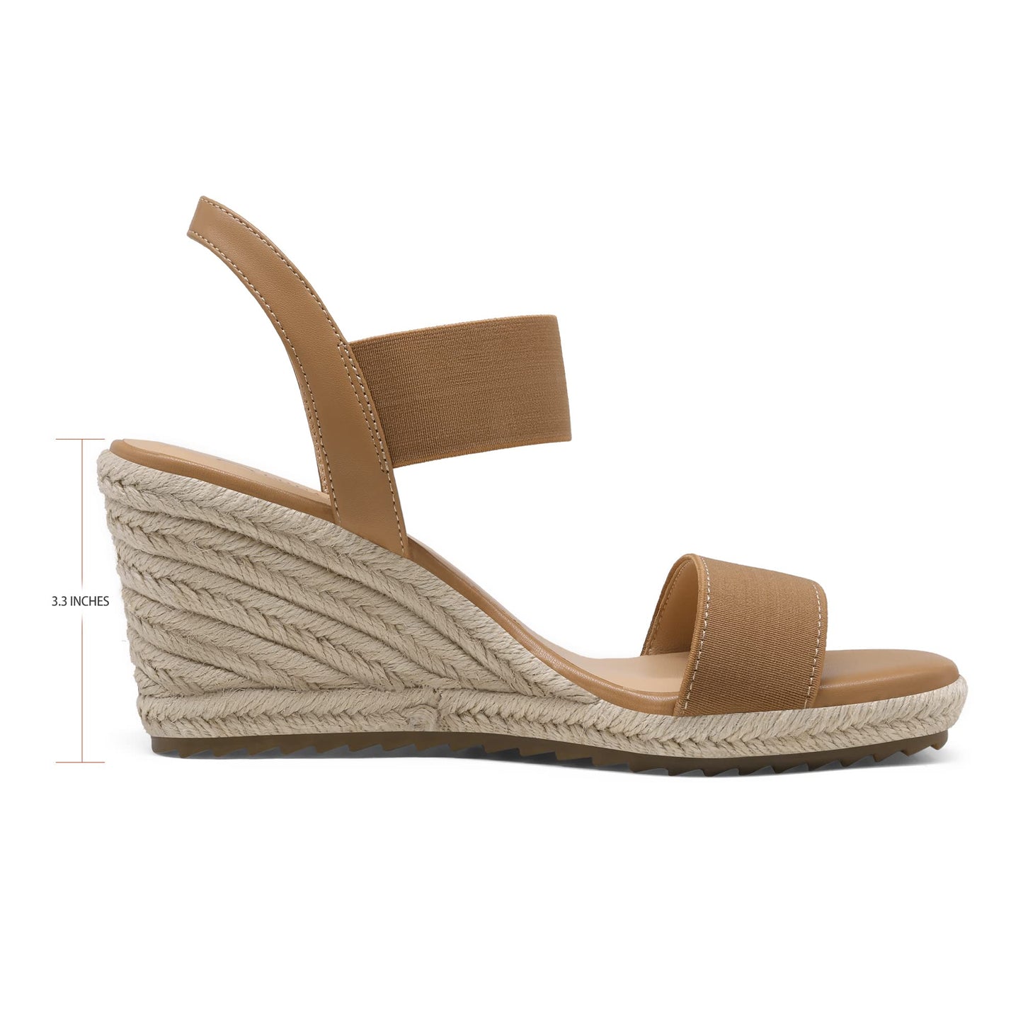 DREAM PAIRS Damen Espadrilles mit offener Spitze, elegante Plateausandalen, Schlupfsandalen mit elastischem Knöchelriemen und Keilabsatz