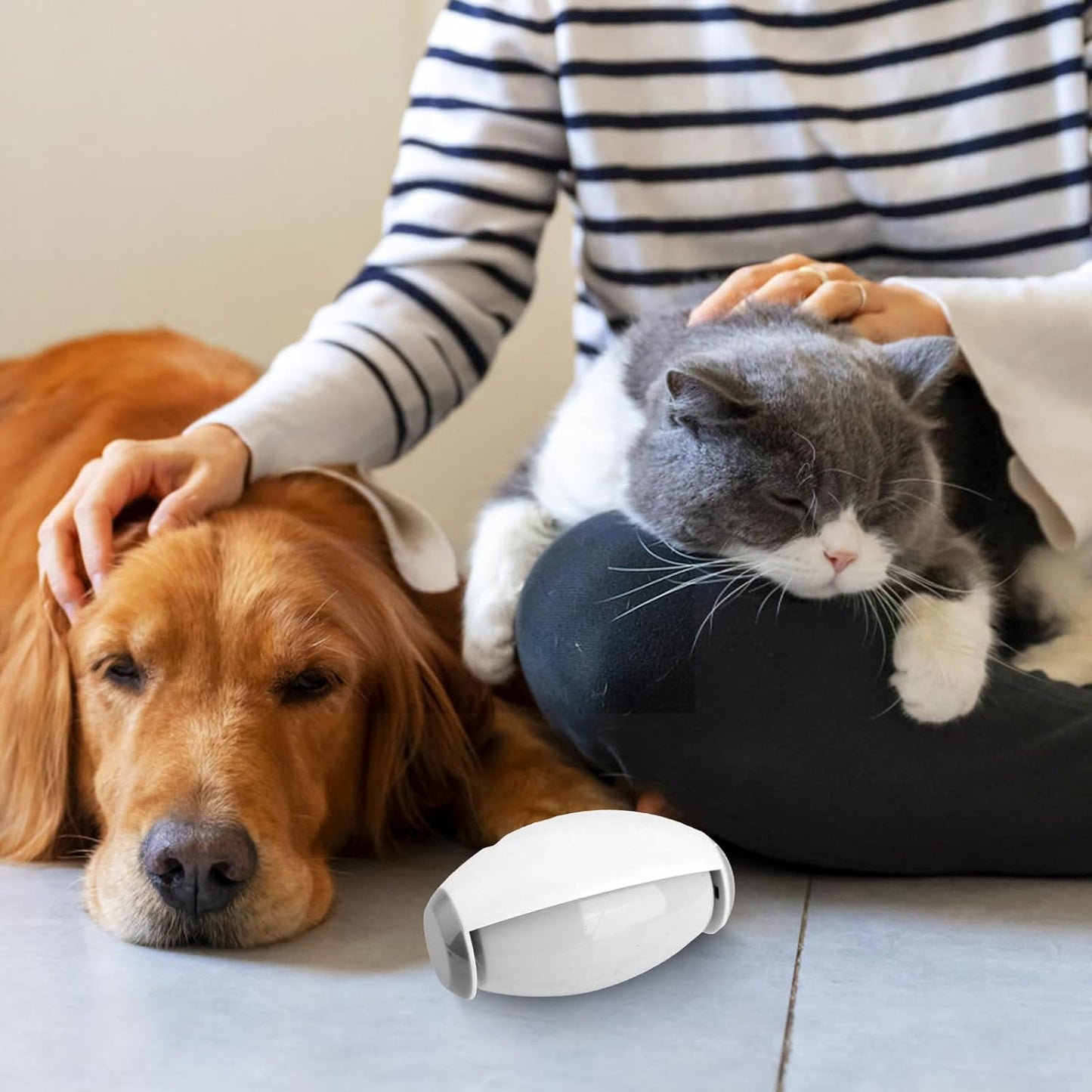 Reusable Washable Lint Roller Ball, Mini Gel Lint Roller Travel Size Travel Portable Lint Roller Extra Sticky for Animal Pet Fur Removal Tool Clothing Sofas Hair Debris Dust (White)