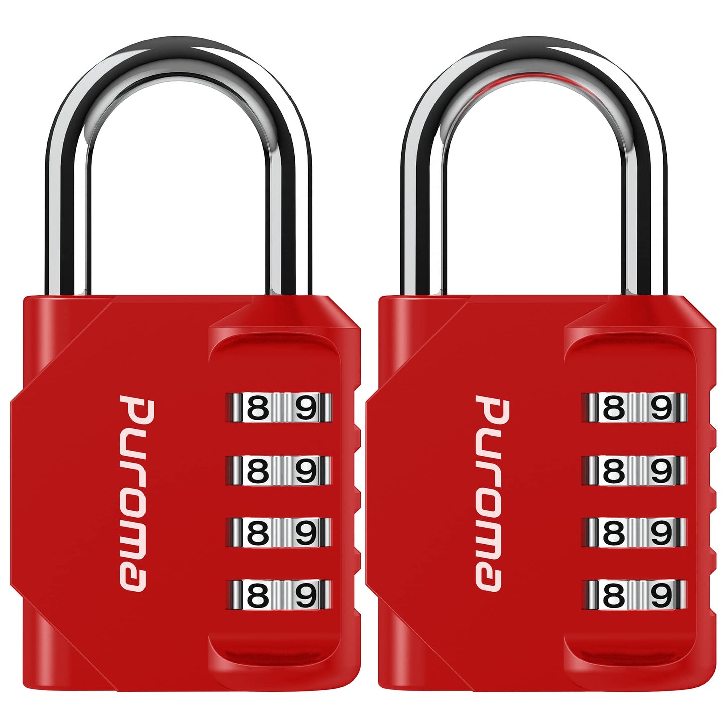 Puroma 4er-Pack Kombinationsschloss, 4-stelliges Spindschloss, wasserdichtes Vorhängeschloss für den Außenbereich, für Schul-, Fitnessstudio-Spind, Sport-Spind, Zaun, Werkzeugkasten, Tor, Koffer, Haspenaufbewahrung (grün)