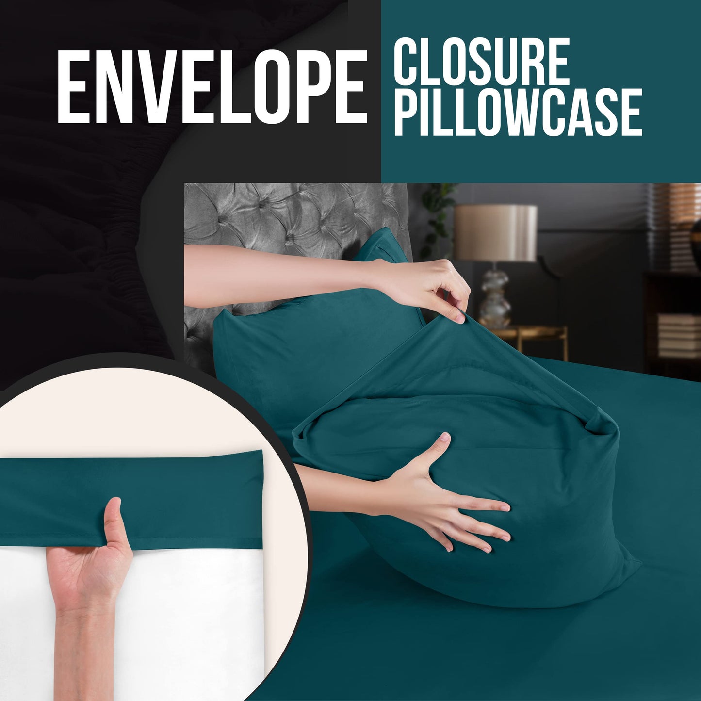 Utopia Bedding Pillow Cases - Envelope Closure - Soft Brushed Microfiber Fabric - Shrinkage and Fade Resistant Pillow