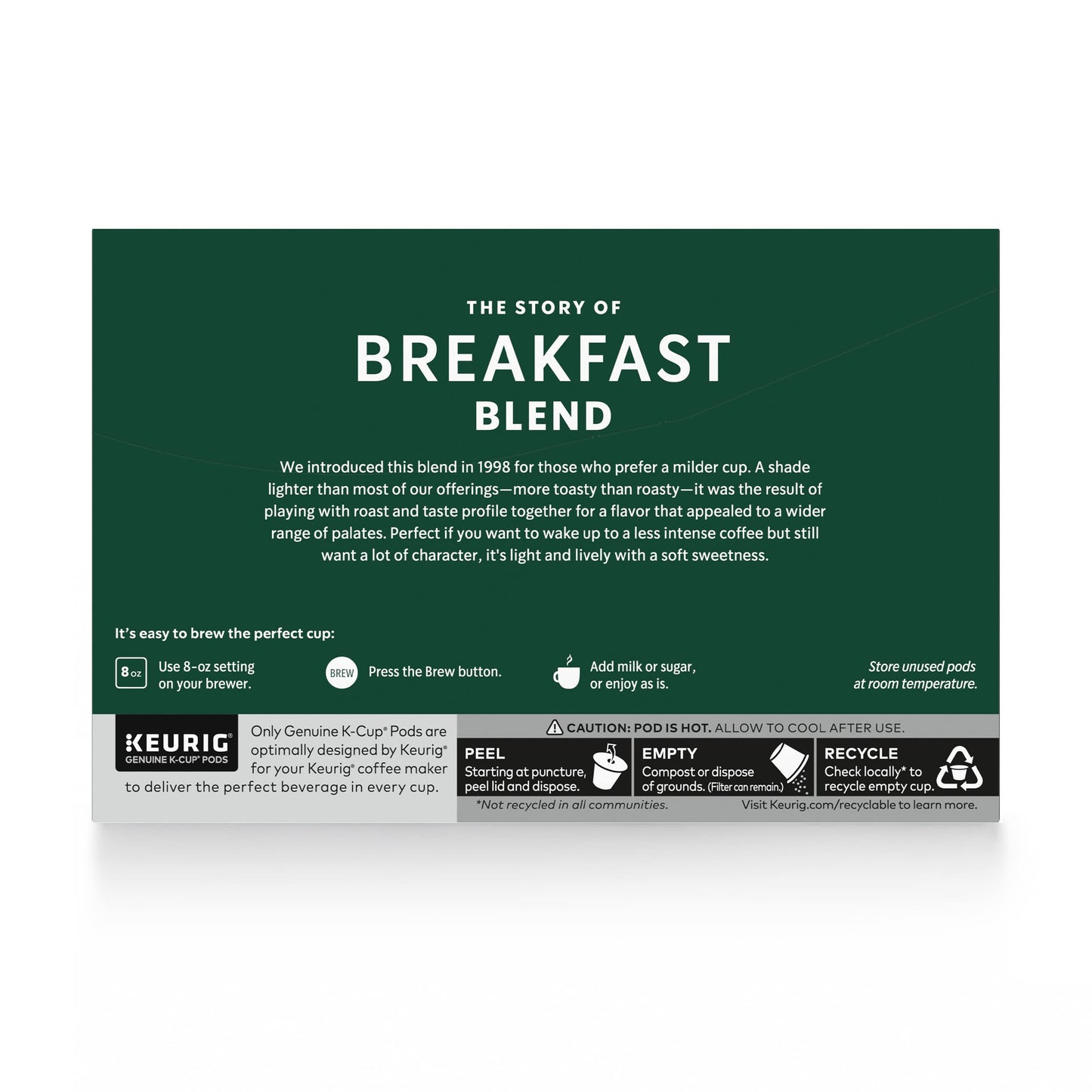 Starbucks K-Cup-Kaffeepads, natürlich aromatisiertes Kaffee-Vielfaltspaket für Keurig-Kaffeemaschinen, 100 % Arabica, 1 Schachtel (40 Pads)