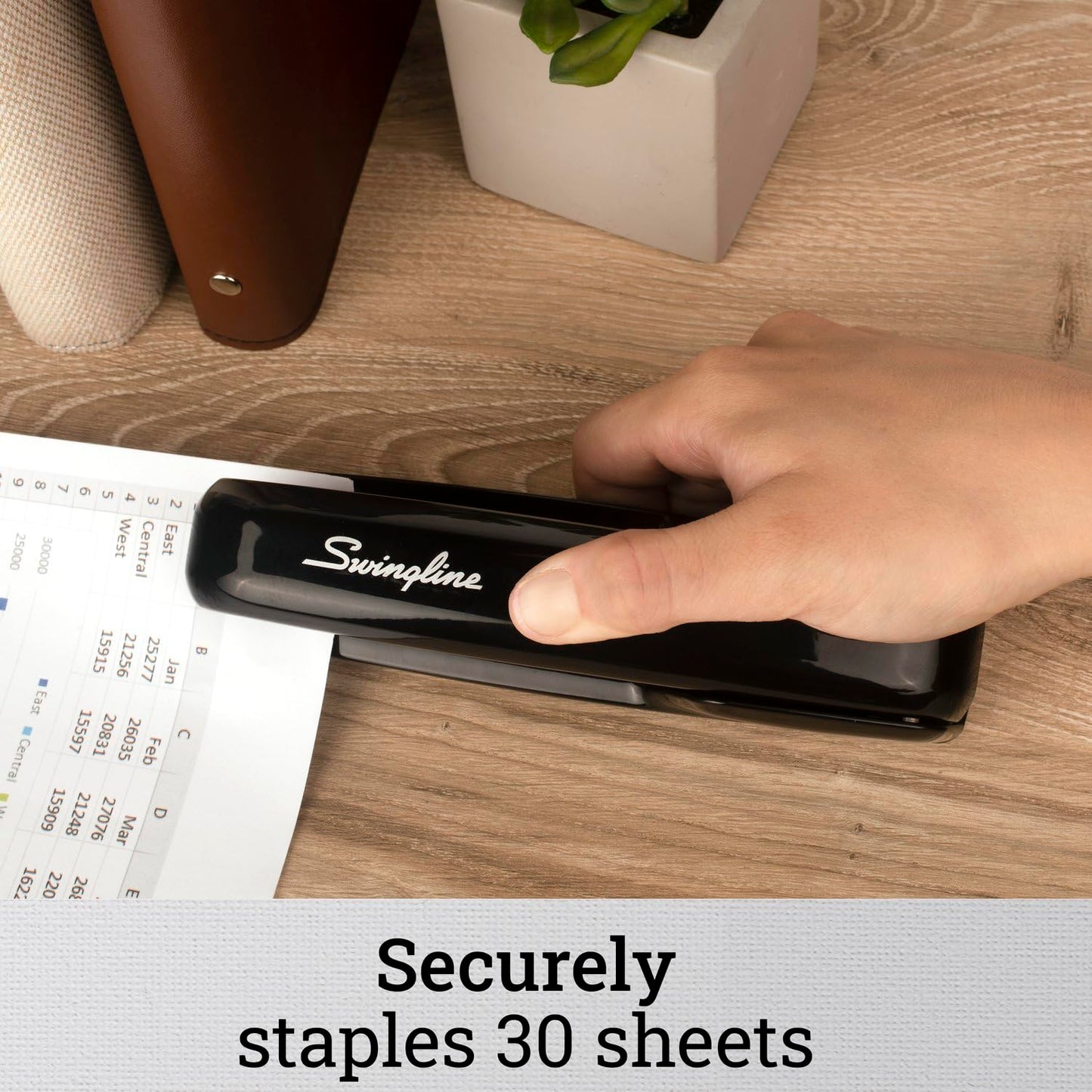 Swingline Stapler, 30 Sheet Capacity, 747 Business Stapler, Jam Free, Metal, Gold Chrome (74721)