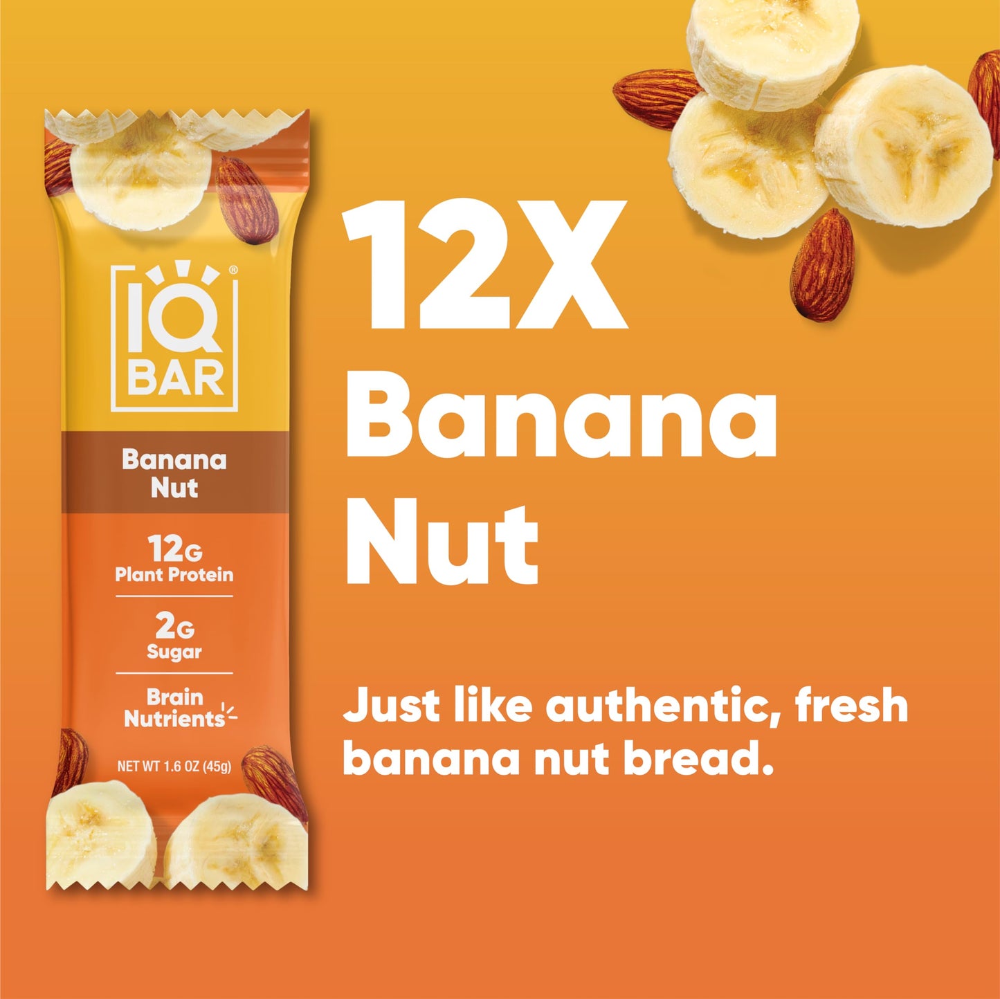 IQBAR Brain and Body Plant Protein Bars - 7 Bar Sampler Pack - Gluten Free, High Fiber, Vegan Snacks - Low Sugar Meal Replacement