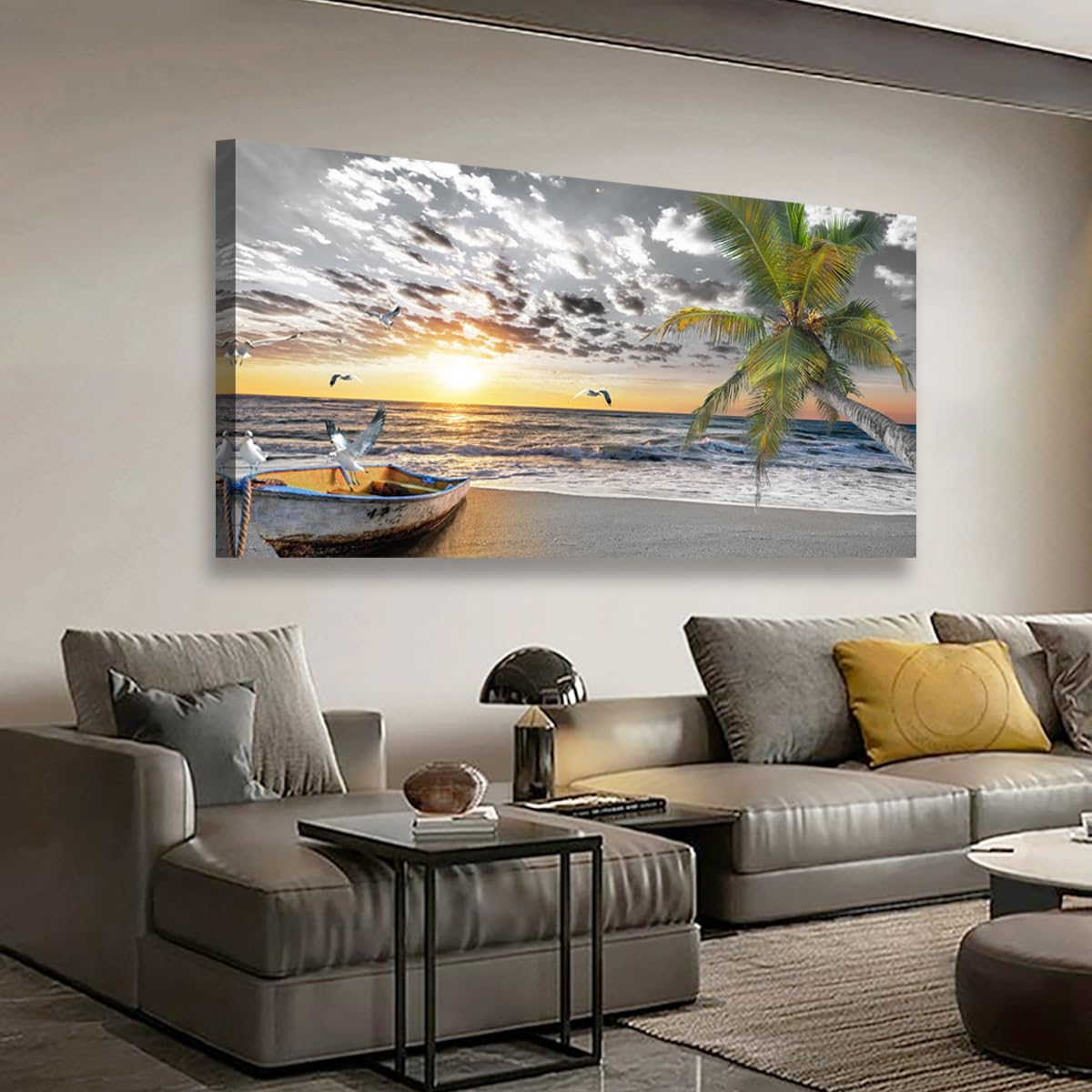Golden Lotus Pictures Canvas Wall Art for Living room Office Bedroom Wall Decor,Flowers Wall Art Print Paintings Modern Abstract Oil Painting Artwork Waterproof Ready to Hang-20x40inch