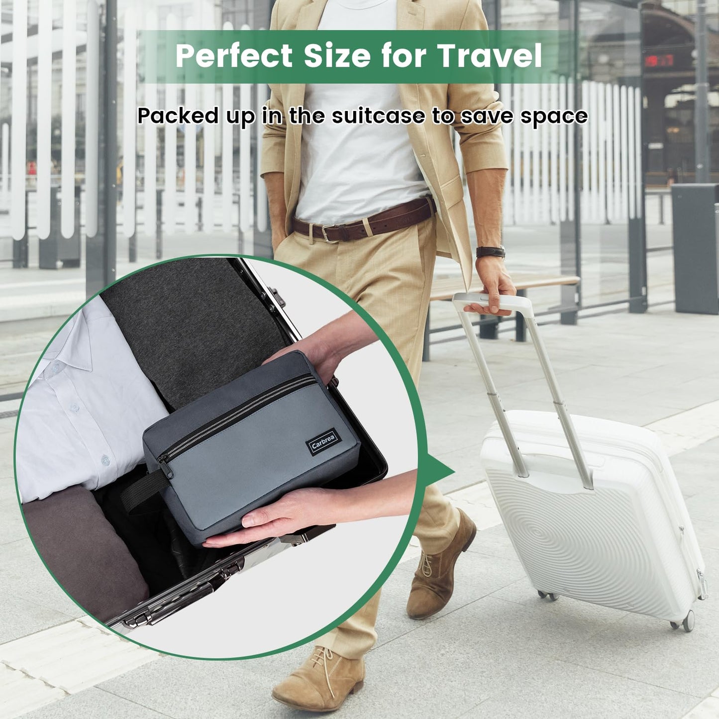 Travel Toiletry Bag – Medium Skincare & Accessories Organizer Pouch