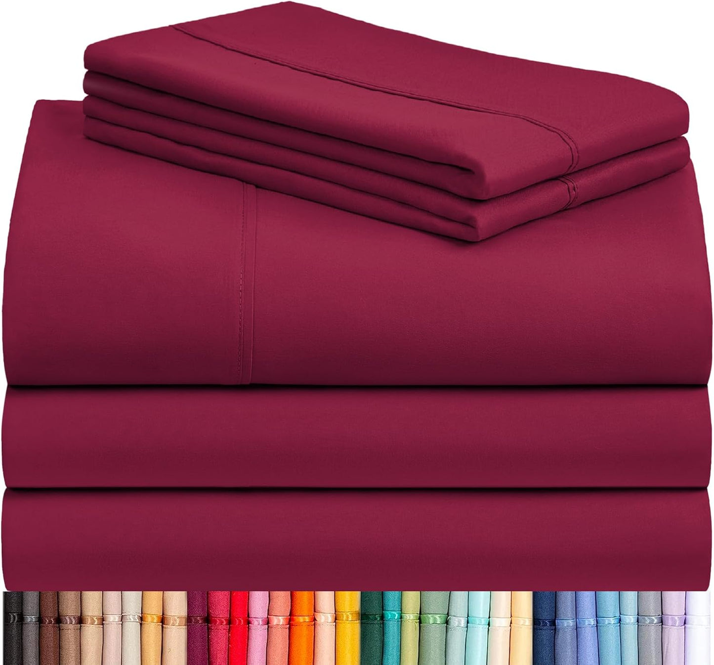 LClub Luxury 4-Piece Cooling Microfiber Sheet Set