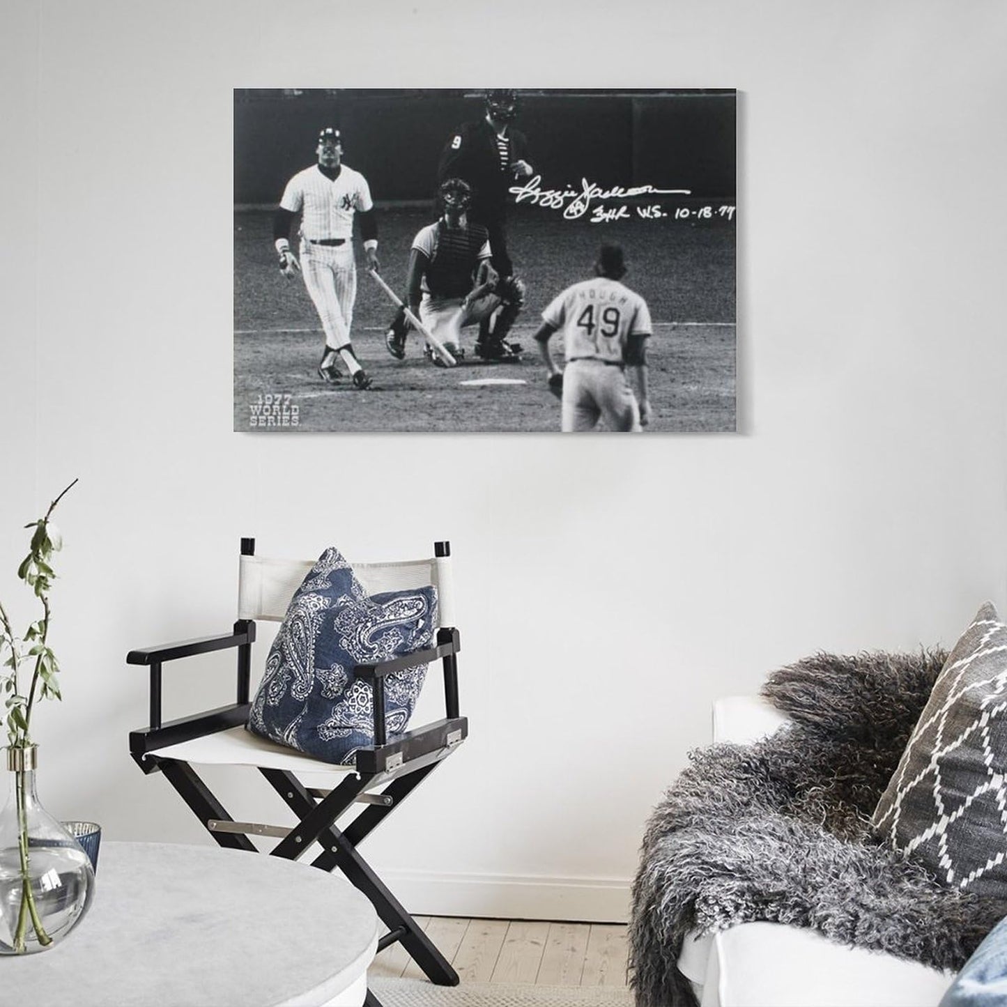 CENSO Reggie Jackson Baseball Canvas Poster Wall Art 12x18inch(30x45cm) Living Room Bedroom Office Kitchen Dining Room Bathroom