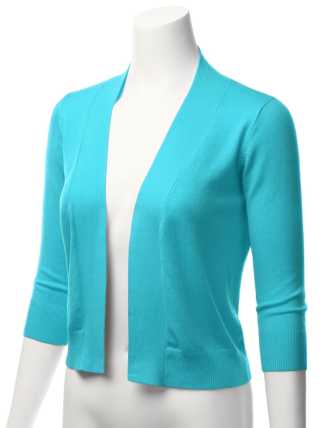 LALABEE Damen-Bolero, klassisch, 3/4-Ärmel, vorne offen, kurz, Cardigan, Shrugs für Kleider (S~XXL)