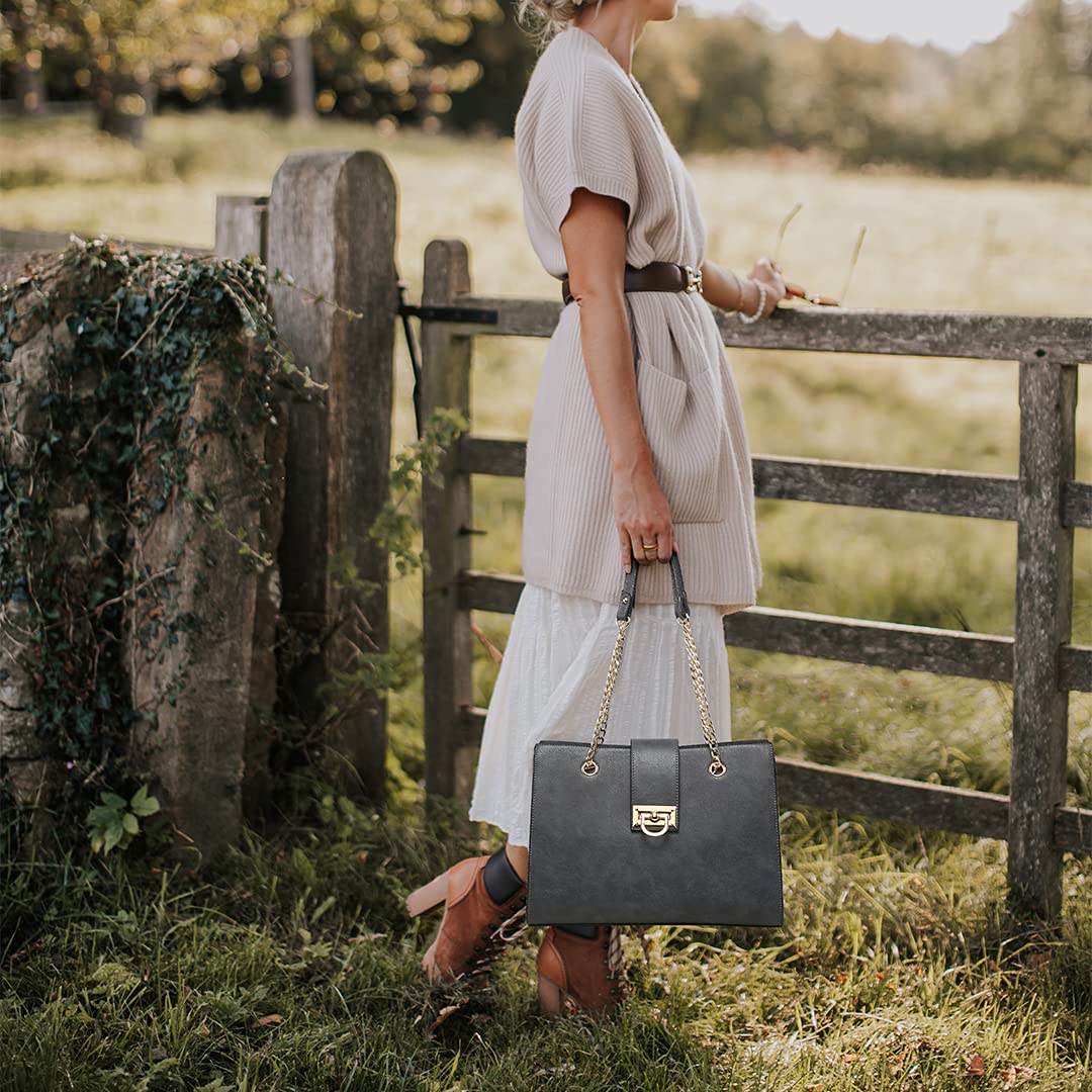 Dasein Lederhandtasche, Tragetasche, Hobo-Tasche für Damen, Schultertasche, Henkeltasche oben, Umhängetasche mit passender Clutch