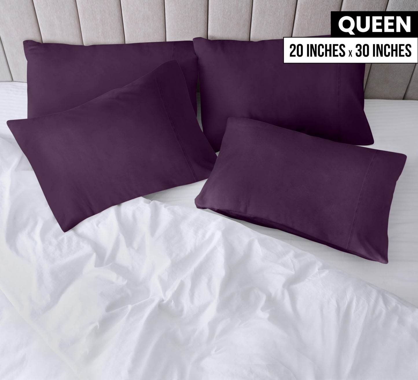 Utopia Bedding Pillow Cases - Envelope Closure - Soft Brushed Microfiber Fabric - Shrinkage and Fade Resistant Pillow