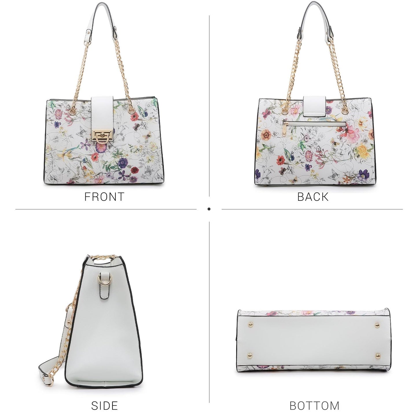 Dasein Lederhandtasche, Tragetasche, Hobo-Tasche für Damen, Schultertasche, Henkeltasche oben, Umhängetasche mit passender Clutch