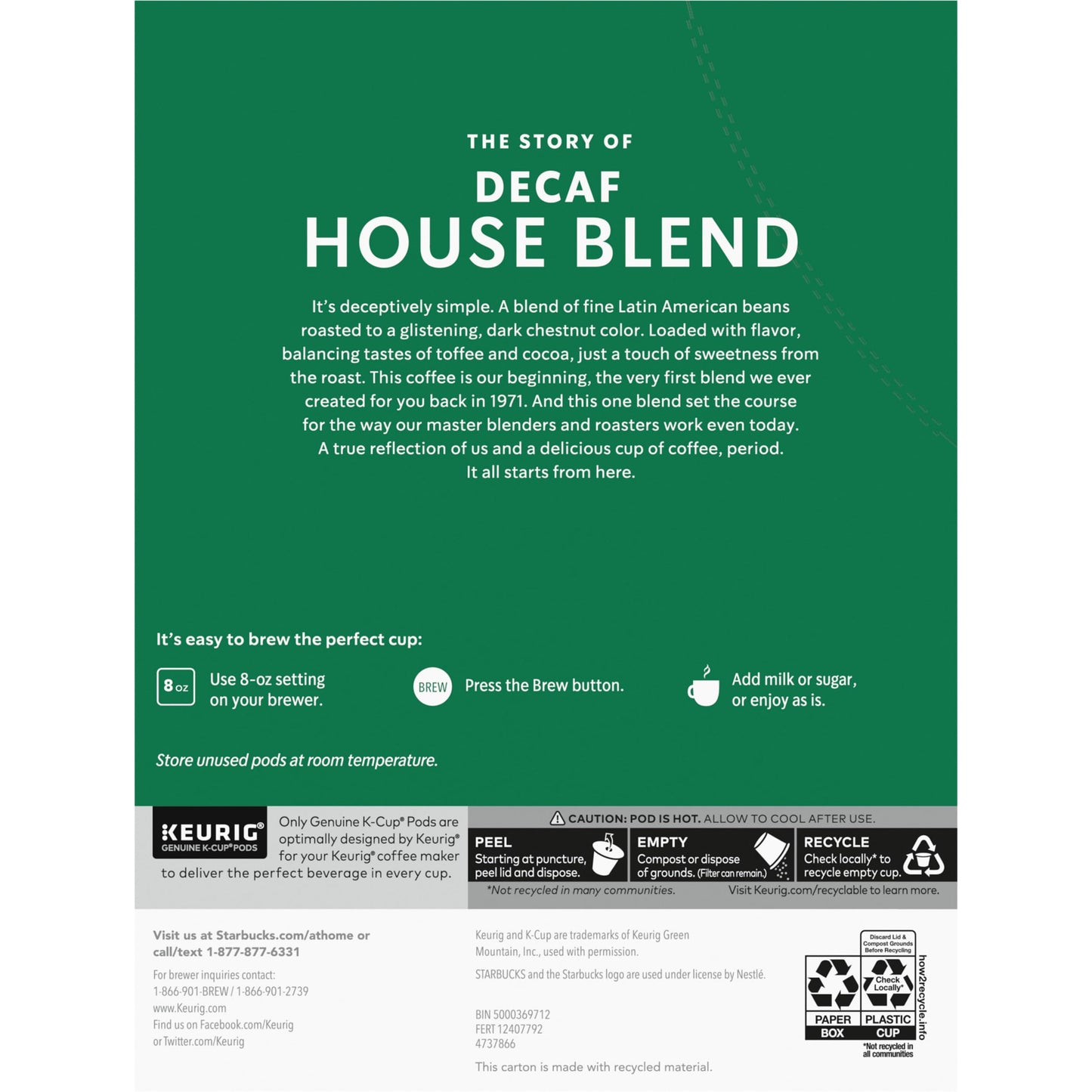 Starbucks K-Cup-Kaffeepads, natürlich aromatisiertes Kaffee-Vielfaltspaket für Keurig-Kaffeemaschinen, 100 % Arabica, 1 Schachtel (40 Pads)
