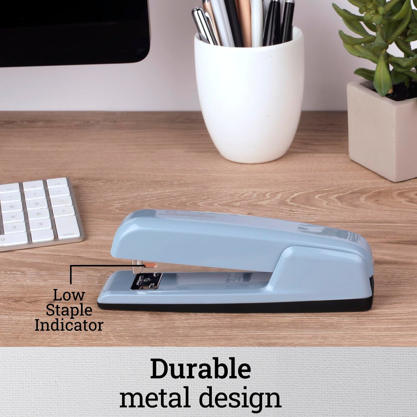 Swingline Stapler, 30 Sheet Capacity, 747 Business Stapler, Jam Free, Metal, Gold Chrome (74721)