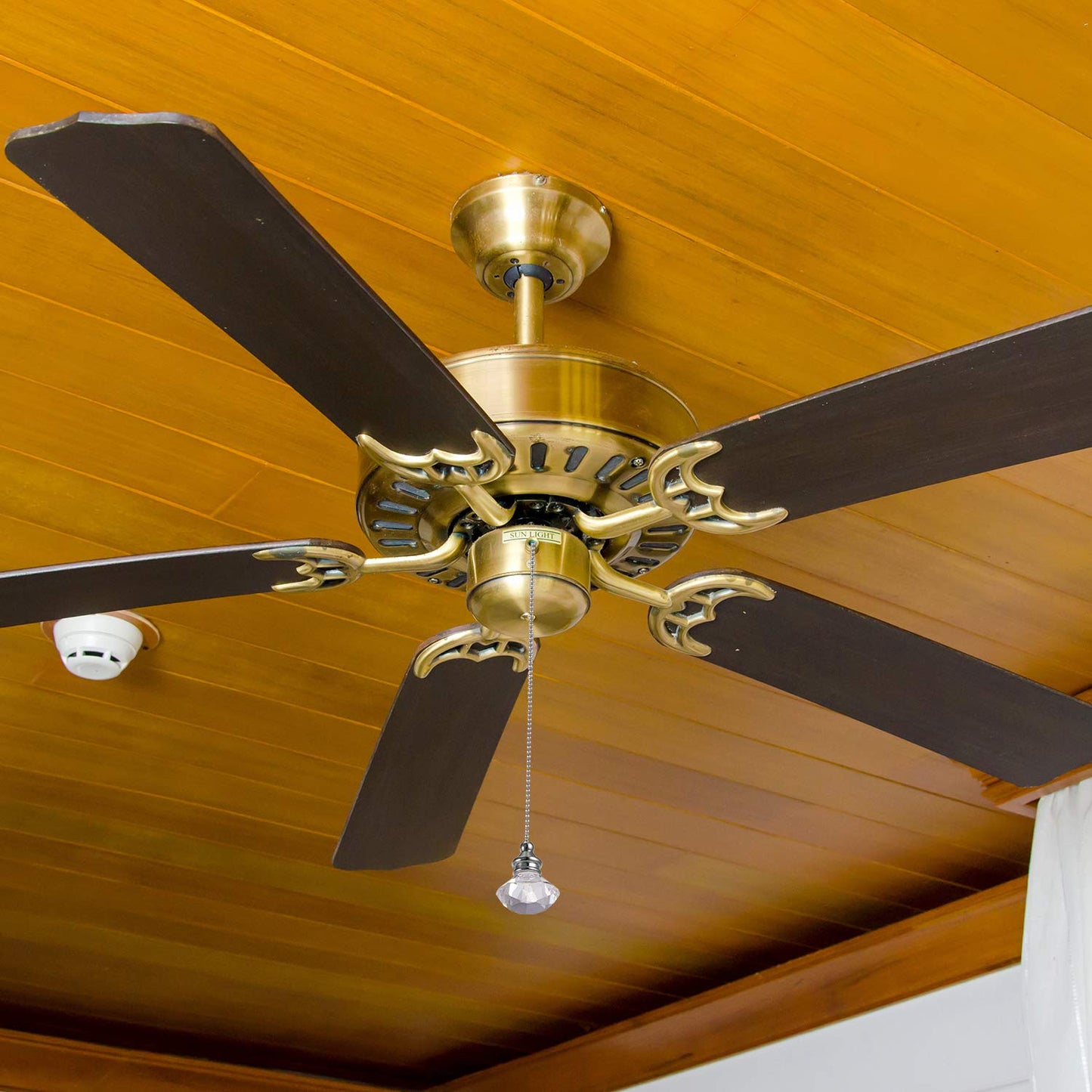 JOVITEC 2 Stück Zugkette für Deckenventilatoren, Zugkette für Ornamente, Verlängerung für Lichterkette, dekorative Kristall-Zugkette, 1 Meter lang, jede Kette (Kristalldiamant)