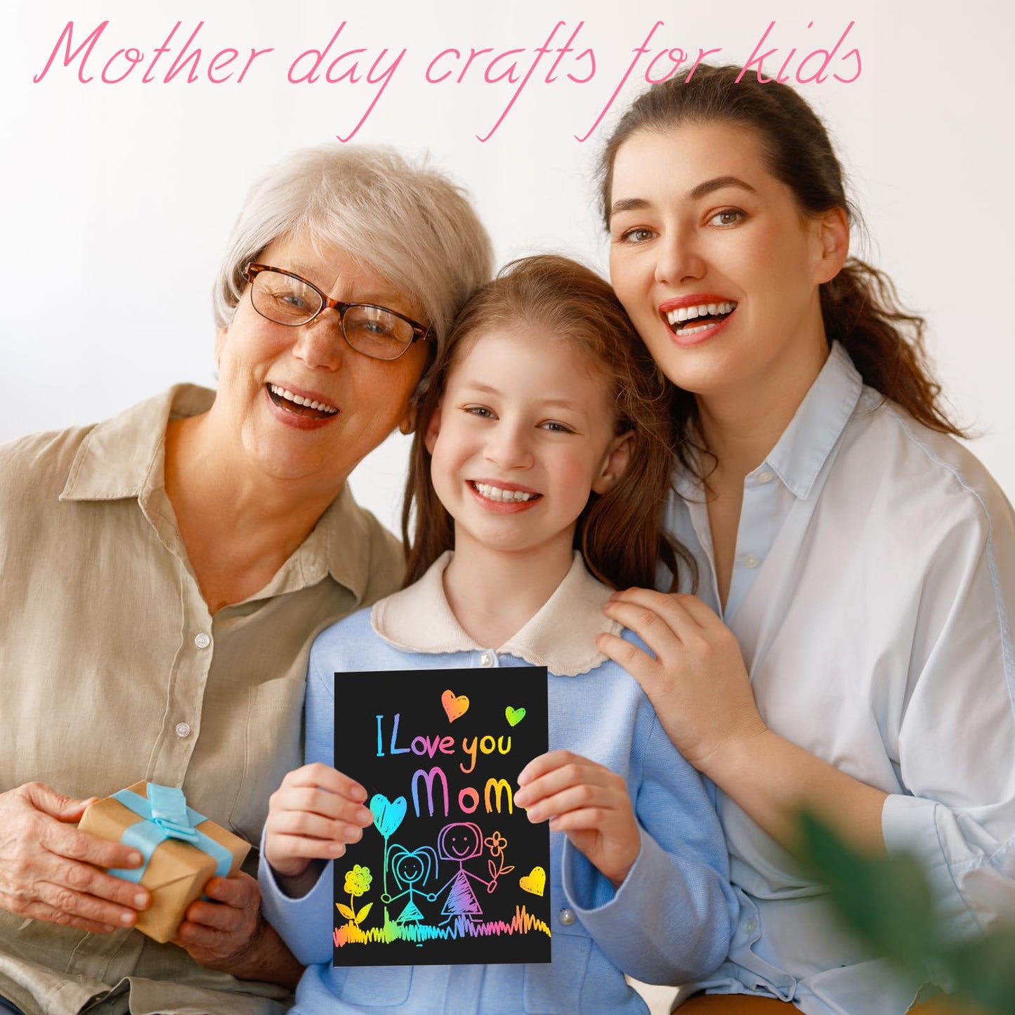 ZMLM Scratch Art Crafts Boys Gifts, Rainbow Scratch Paper Art Gifts for 3 4 5 6 7 8 9 10 Years Old Girls and Boys Kids, Mother Day Crafts for Kids Birthday Toys and Games Activities Gift (Blue)