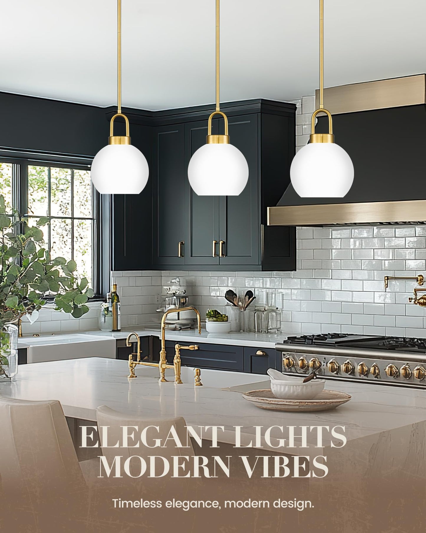 TENGXIN 7-Zoll-Pendelleuchte für Kücheninsel – gebürstetes Gold-Finish mit Milchglasschirm, eleganter Bauernhausstil, perfekt für Esszimmer oder Schlafzimmer, TXPLBG15-MG