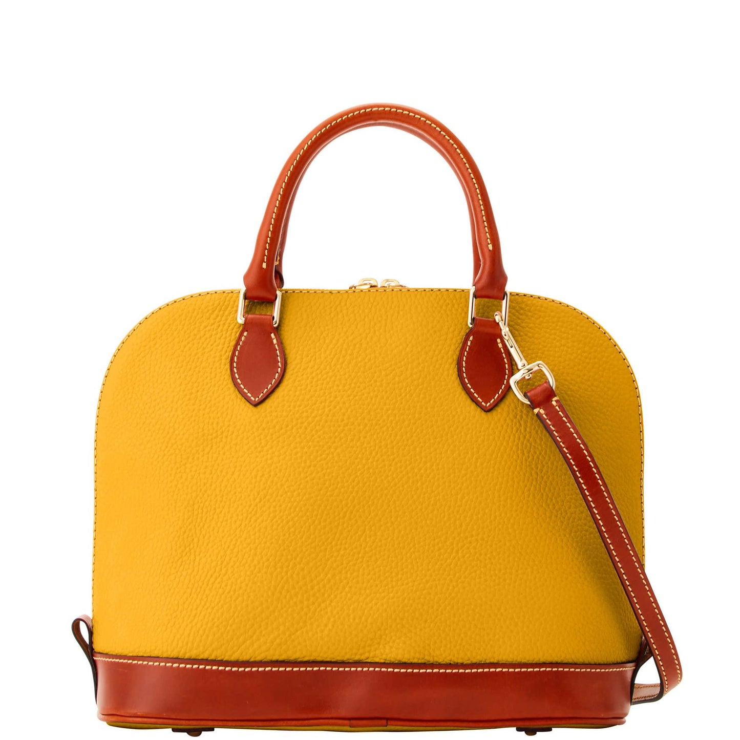 Dooney & Bourke Women's Zip Zip Satchel in Pebble Grain Leather, Large Handbag with Adjustable & Detachable Shoulder Strap