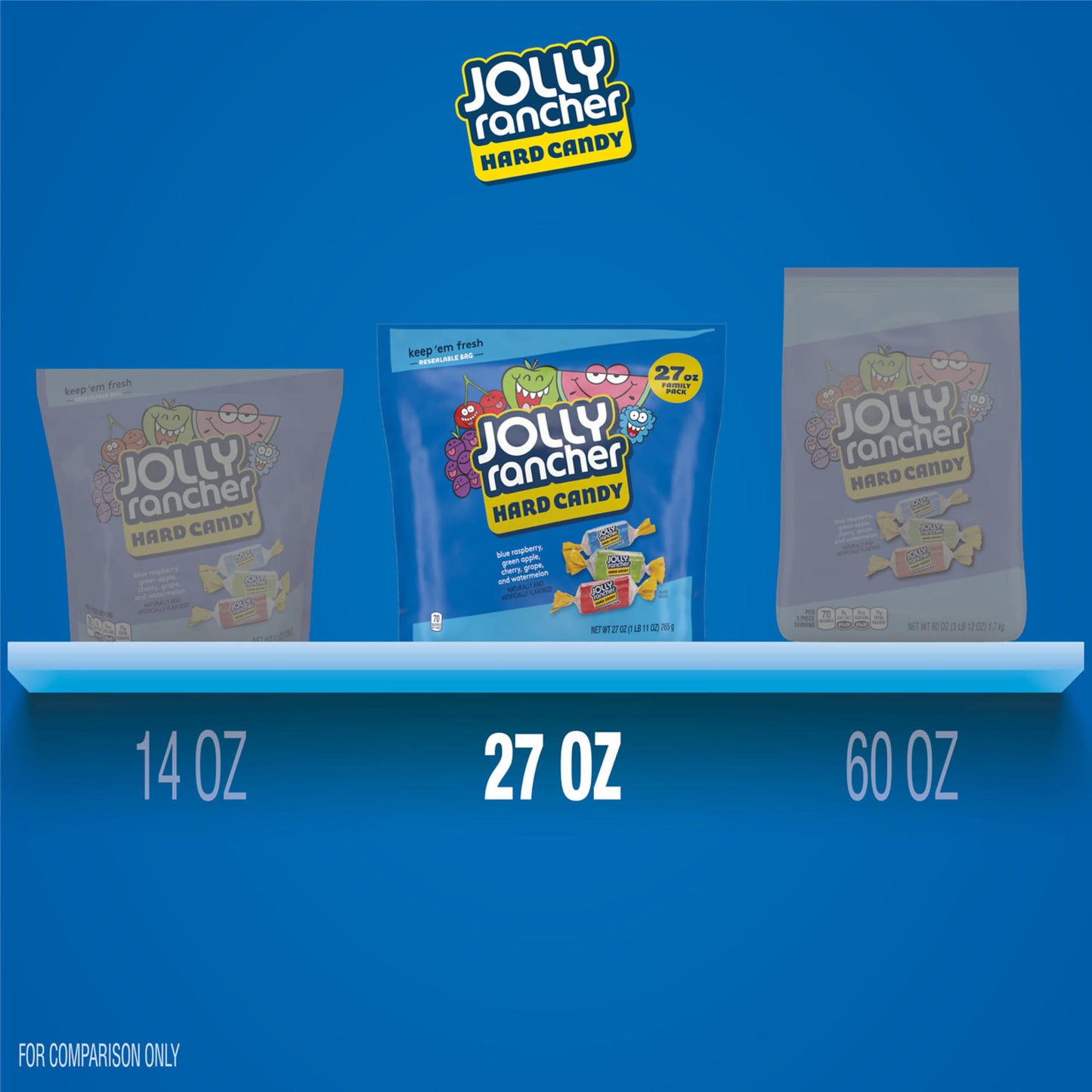 JOLLY RANCHER Assorted Fruit Flavored Hard Candy Bulk Bag, 5 lb
