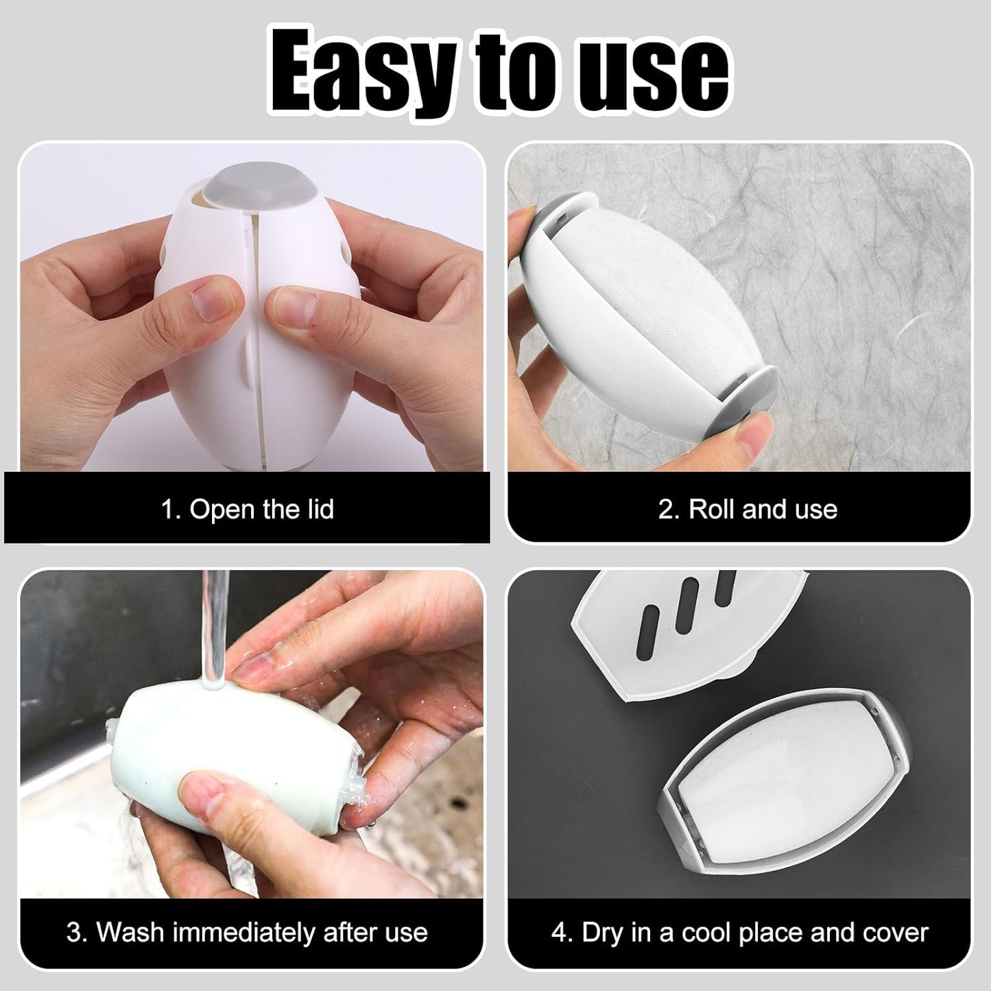 Reusable Washable Lint Roller Ball, Mini Gel Lint Roller Travel Size Travel Portable Lint Roller Extra Sticky for Animal Pet Fur Removal Tool Clothing Sofas Hair Debris Dust (White)
