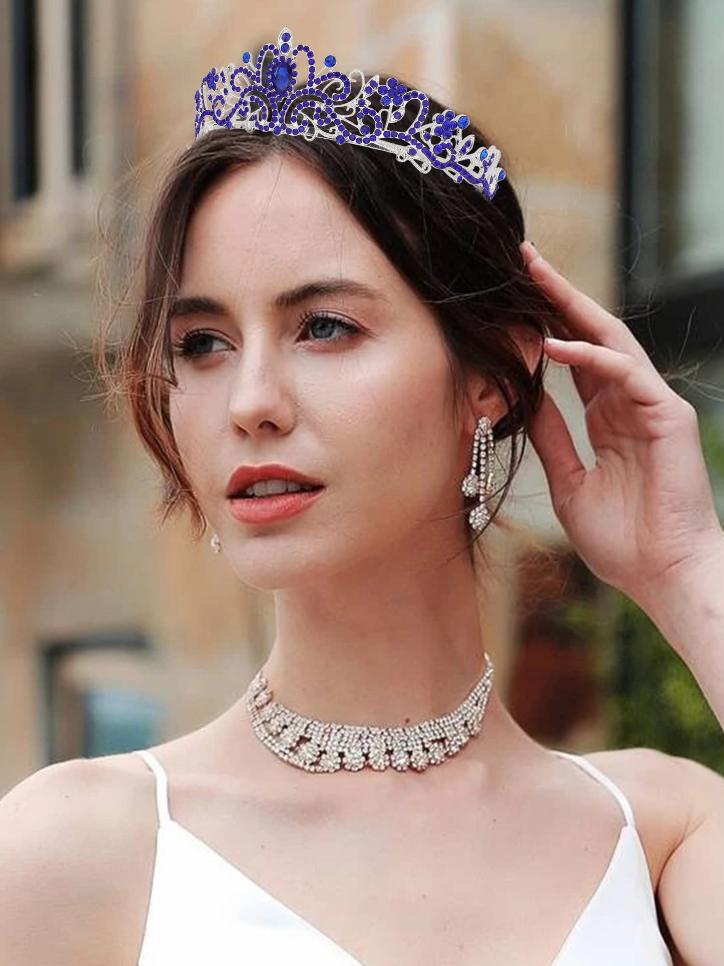 COCIDE Tiara Crystal Crowns Princess Rhinestone Crown with Combs Bride Headbands Bridal Wedding Prom Birthday Party Hair Accessories Jewelry for Women Girls (Silver)