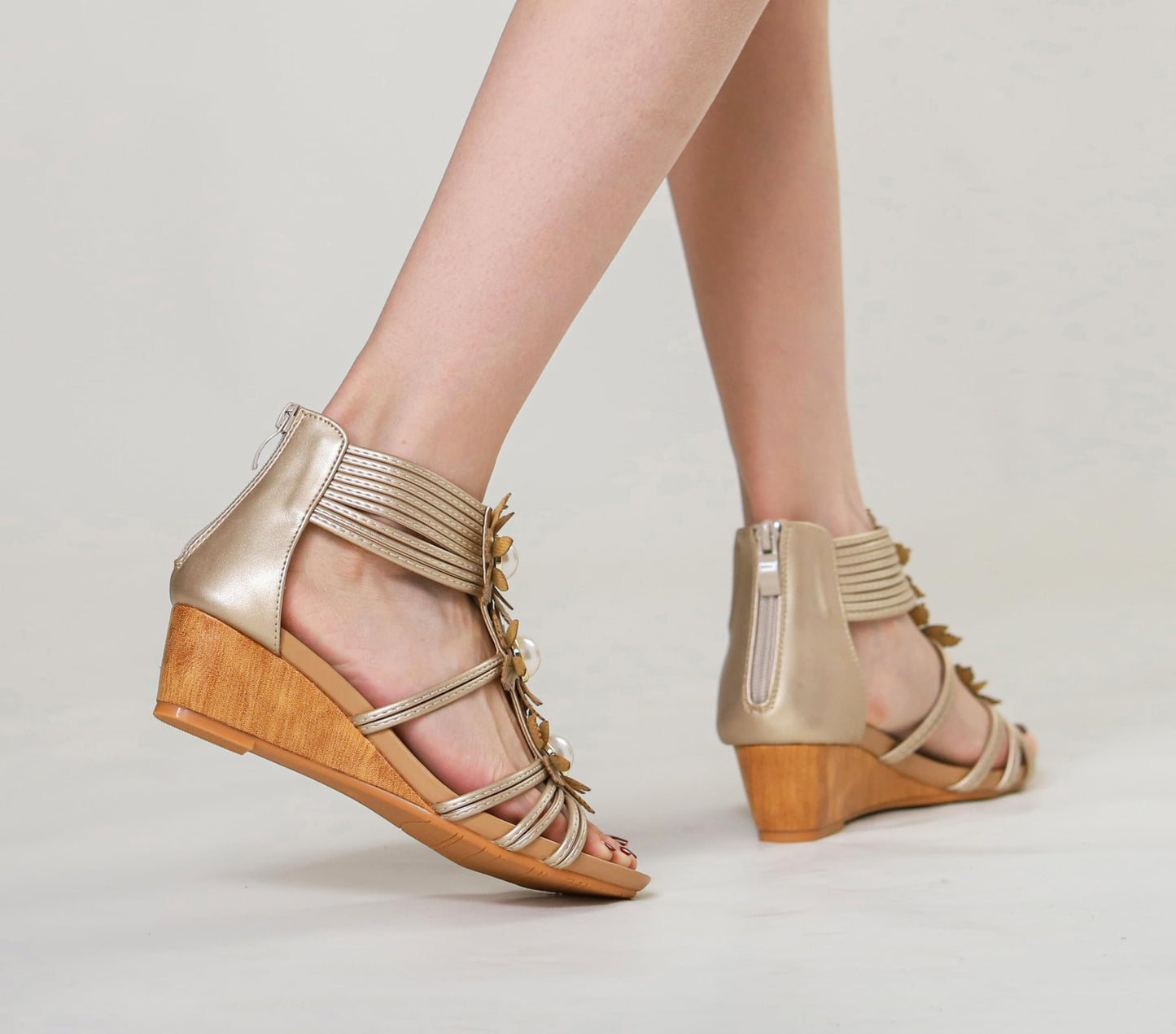 Keilsandalen für Damen, elegant, lässig, für den Sommer, süß, bequem, mit Keilabsatz, Strandsandale