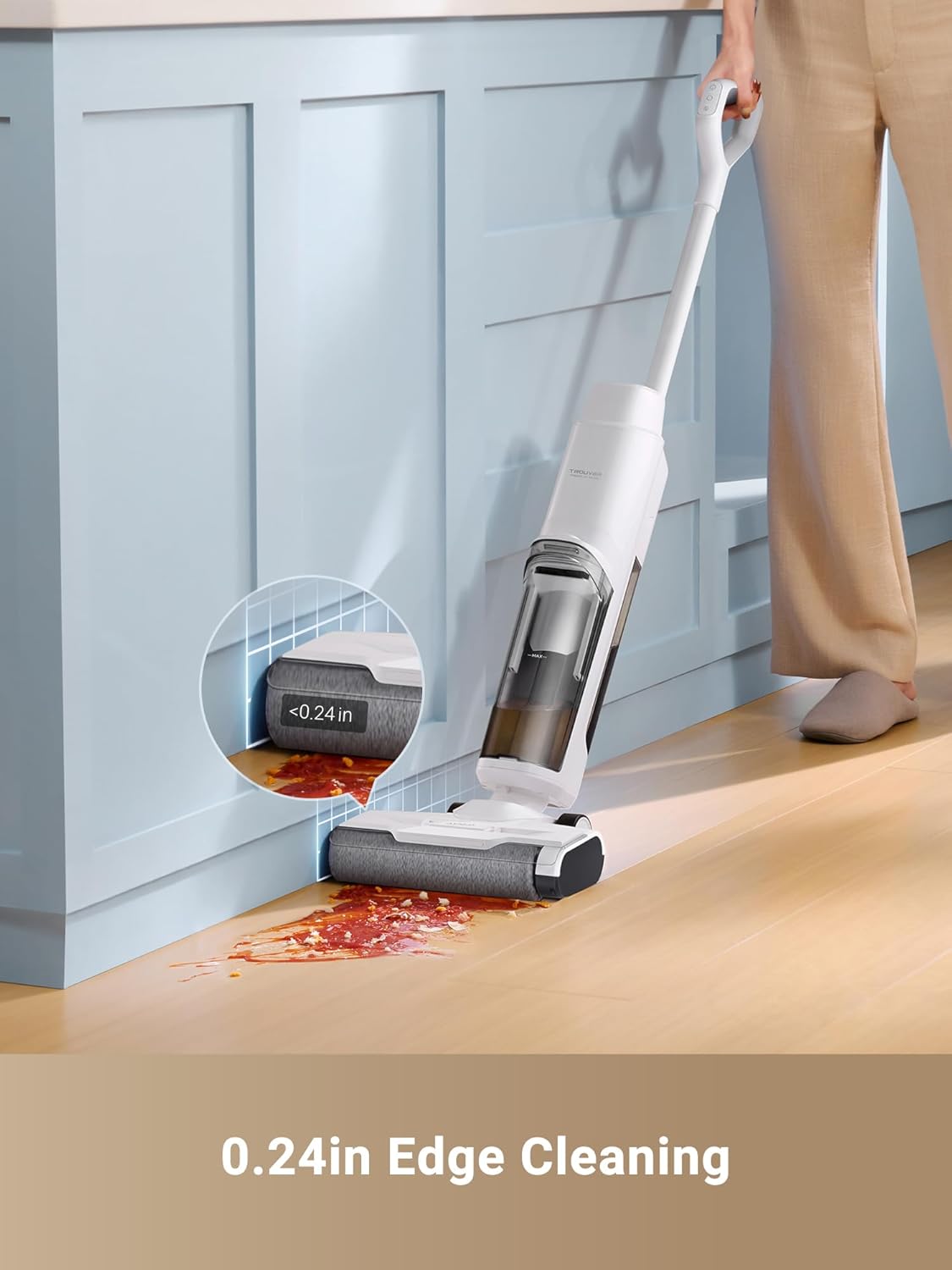 DREAME K10 Plus Wet Dry Vacuum Cleaner, Cordless Vacuum Mop with Self-Washing, 8.38lbs Lightweight Floor Washer, 30min Runtime, Edge Cleaning Great for Hardfloor, Specially Designed Twin Scraper
