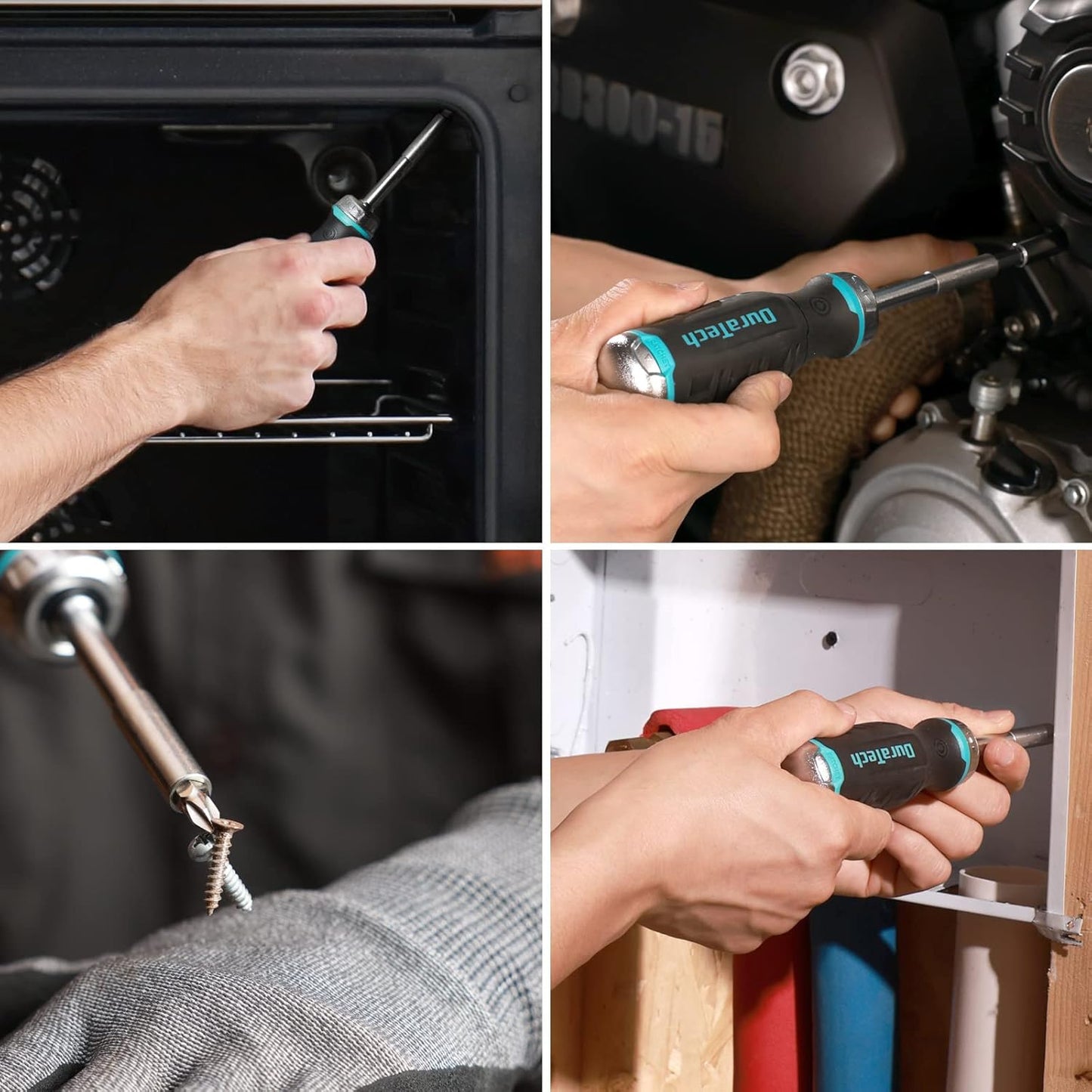 DURATECH 38-Piece Multi-bit Ratcheting Screwdriver Set – Magnetic, with Storage Handle & Slotted/Phillips/Pozi/Torx/Hex/Square Bits