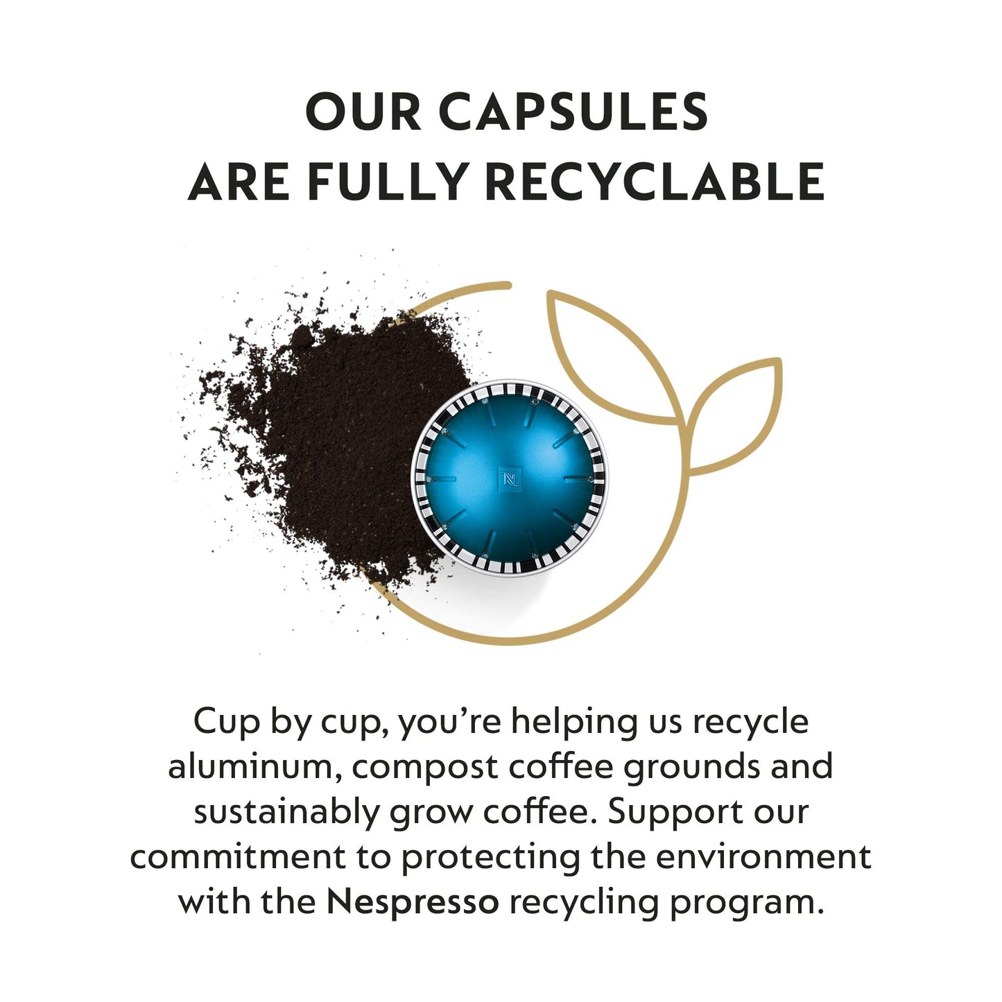 Nespresso-Kapseln Vertuo, Intenso, dunkel gerösteter Kaffee, Kaffeepads à 30 Stück, ergibt 225 ml.