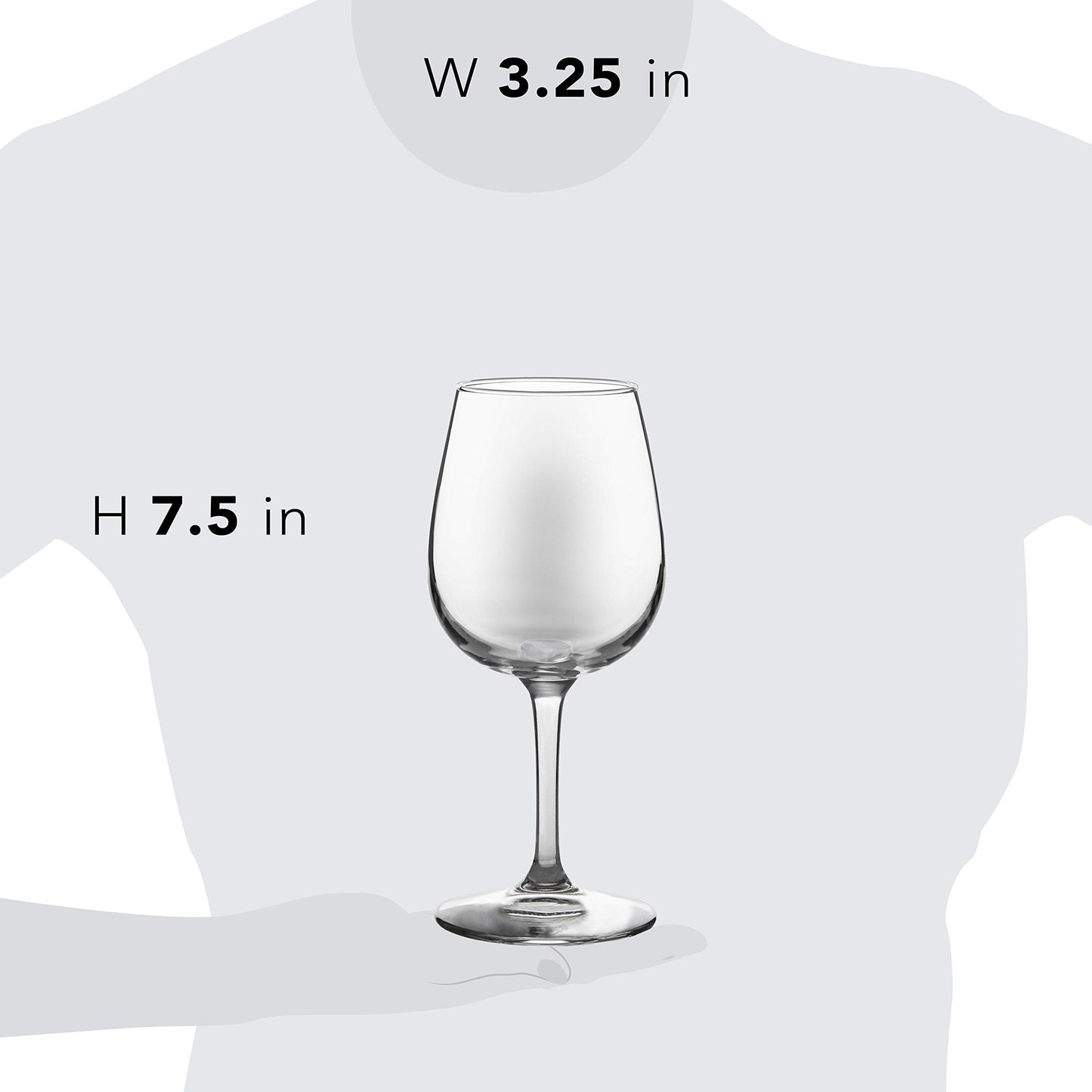 Libbey Vina Red Balloon Wine Glasses, 18.25 Oz Elegant Large Red Wine Glasses Set of 6, Long Stem Glass Wine Glasses for Weddings, Birthdays, and More