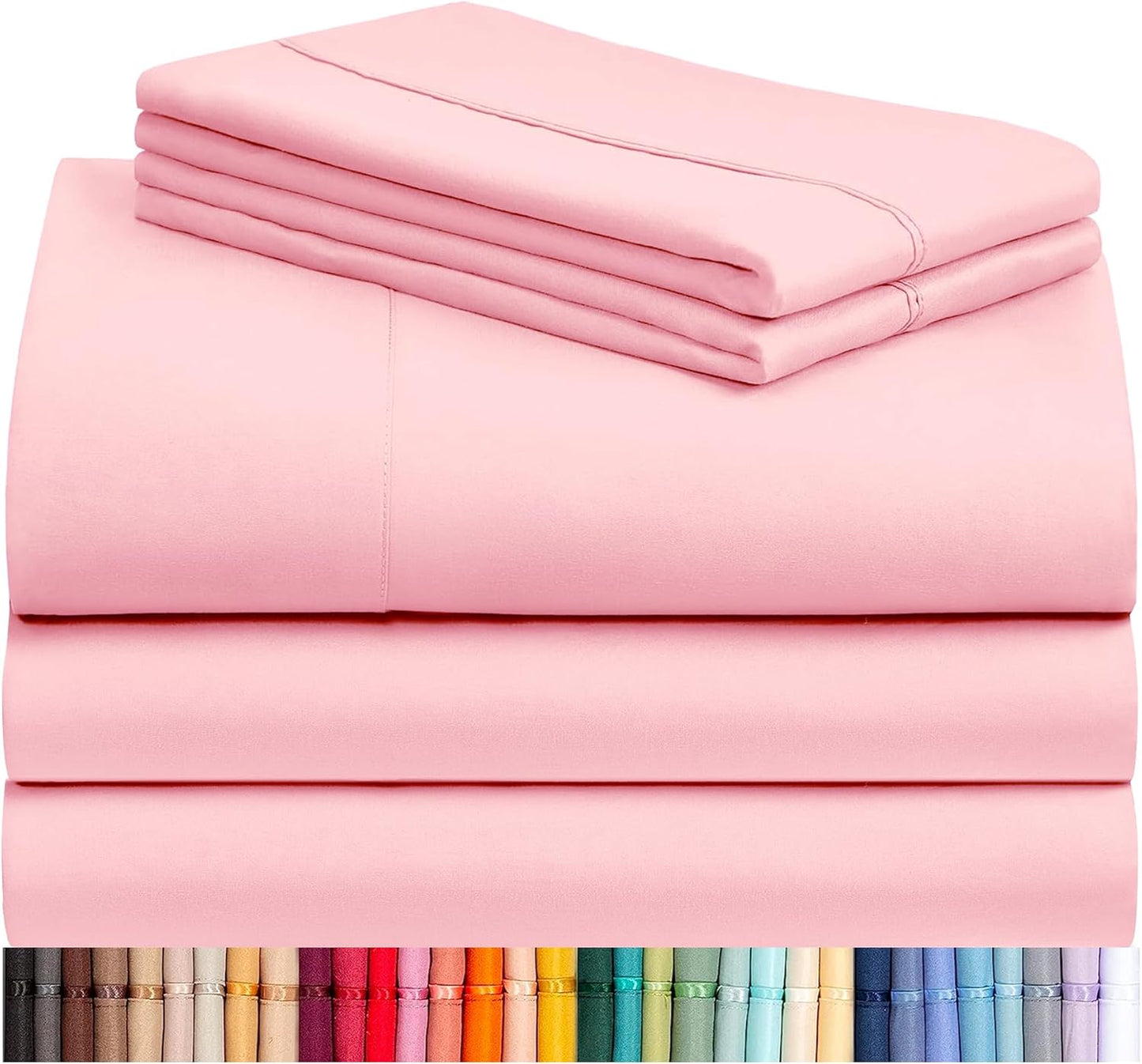 LClub Luxury 4-Piece Cooling Microfiber Sheet Set