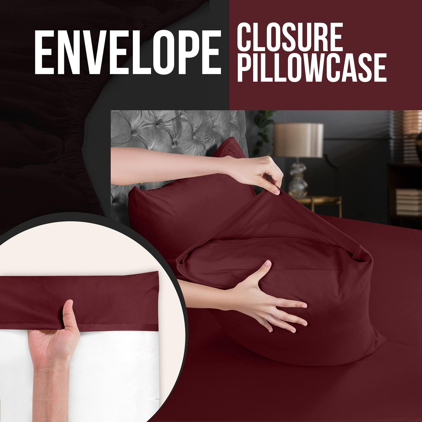 Utopia Bedding Pillow Cases - Envelope Closure - Soft Brushed Microfiber Fabric - Shrinkage and Fade Resistant Pillow