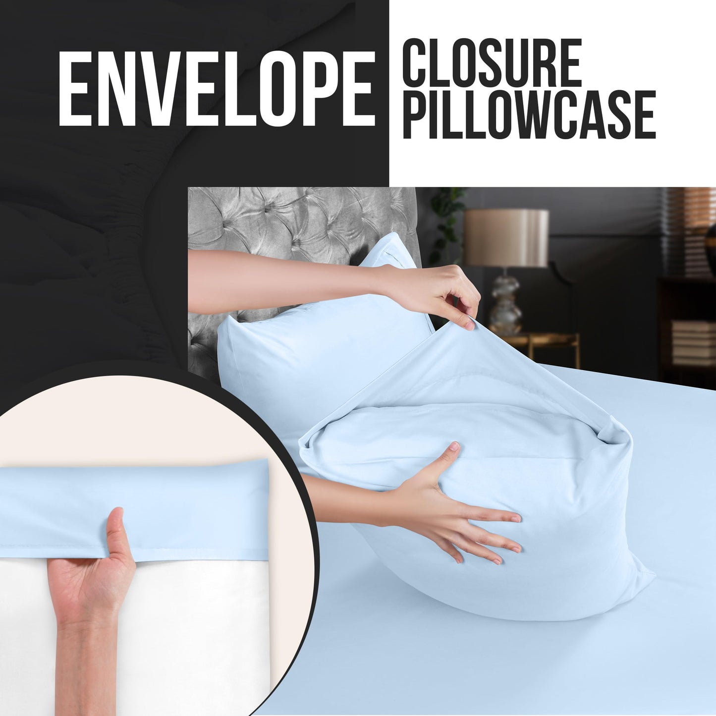 Utopia Bedding Pillow Cases - Envelope Closure - Soft Brushed Microfiber Fabric - Shrinkage and Fade Resistant Pillow