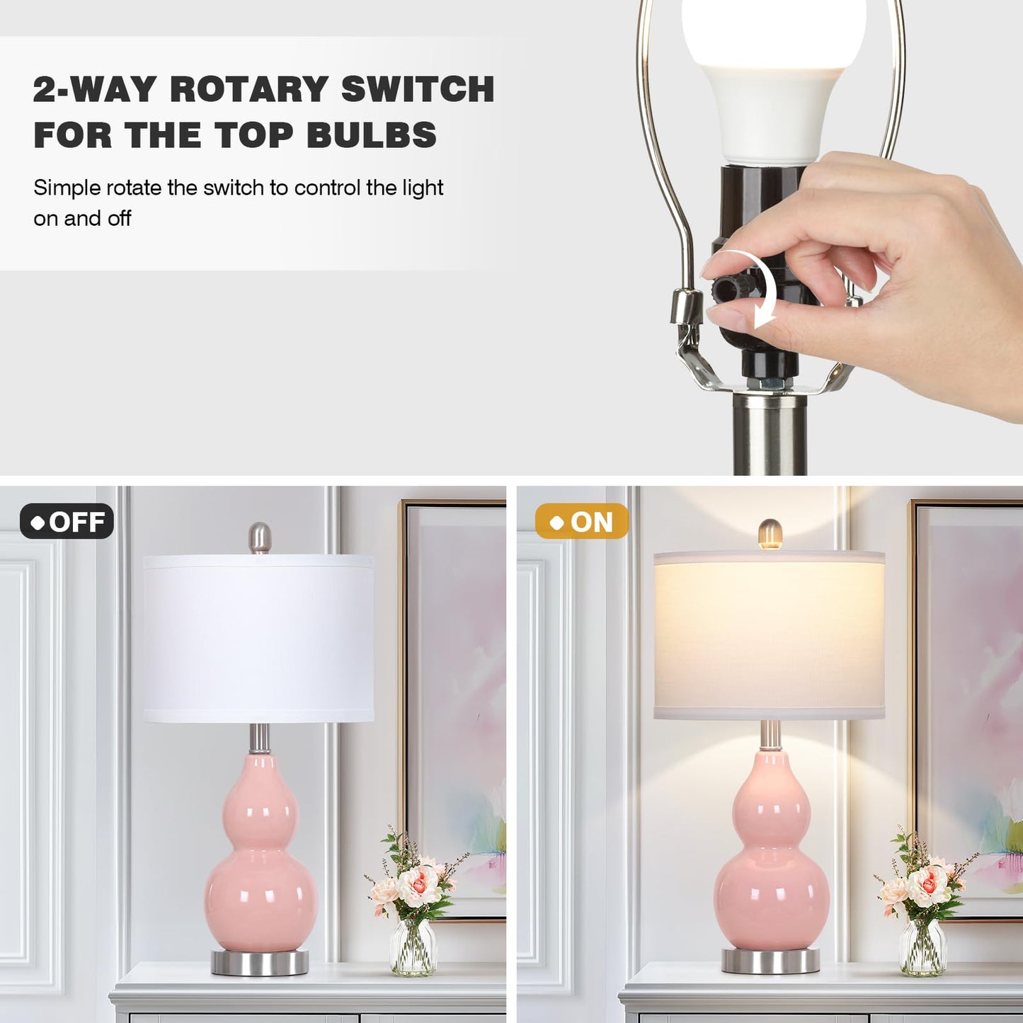 Rinweey Moderne Keramik-Tischlampen