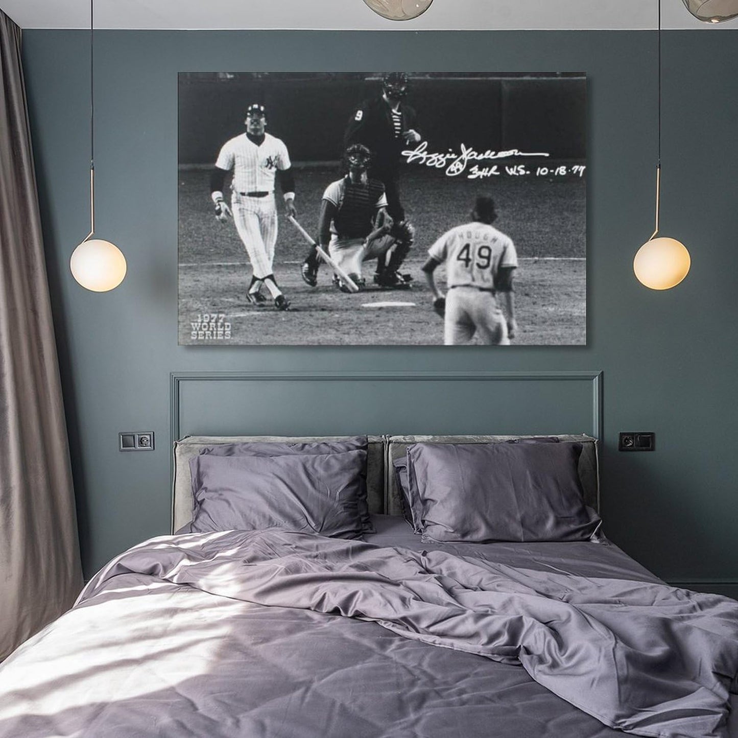 CENSO Reggie Jackson Baseball Canvas Poster Wall Art 12x18inch(30x45cm) Living Room Bedroom Office Kitchen Dining Room Bathroom