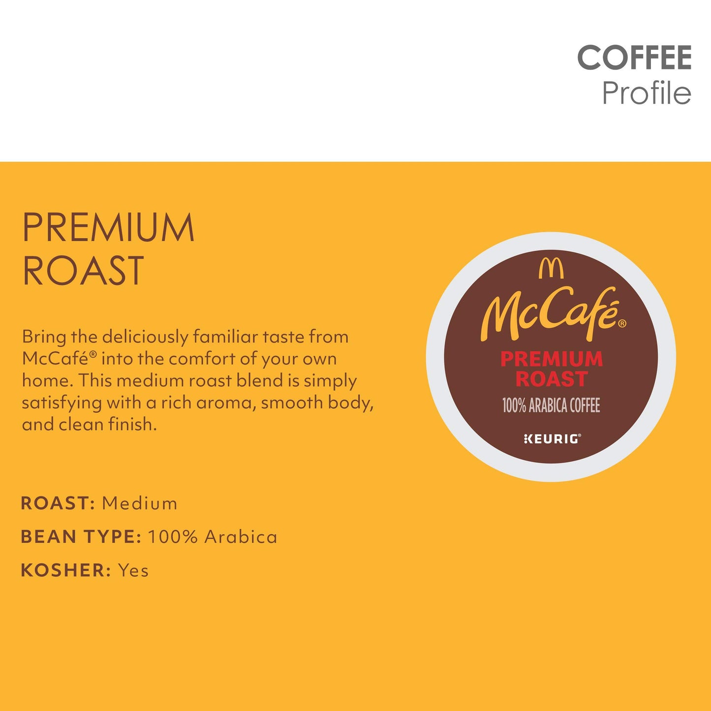 McCafe Premium Medium Roast K-Cup Coffee Pods, Premium Roast, 84 Count