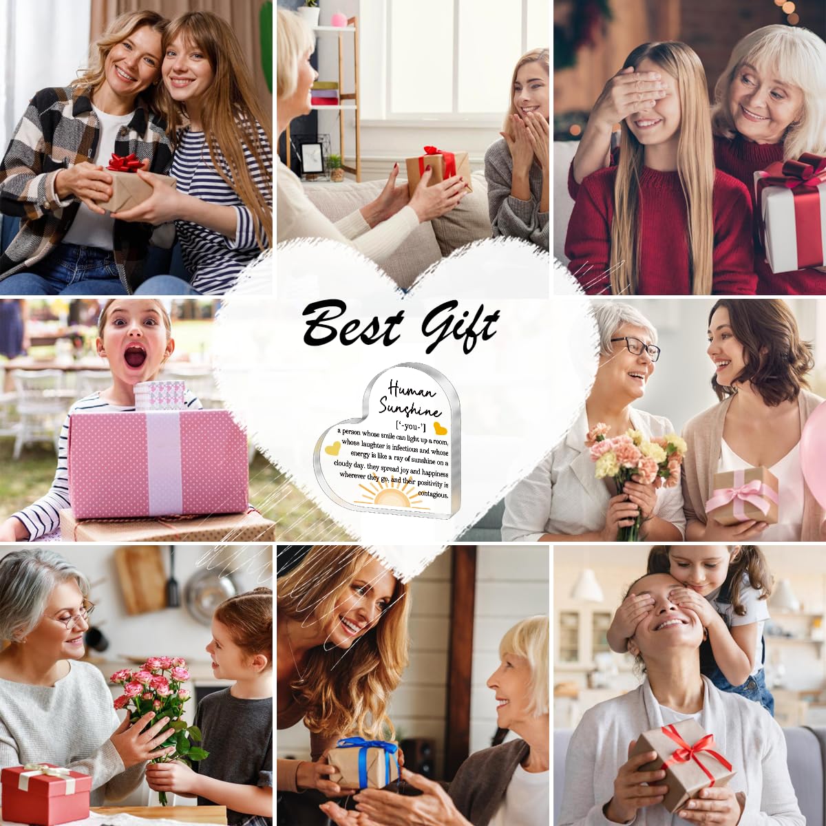 A heartfelt thank-you gift that says it all—beautifully printed on a clear 4.7 x 4.3 inch acrylic sign. Stylish, lightweight, and ready to display on any desk, shelf, or tabletop. Each piece is gift-ready and designed to leave a lasting impression.