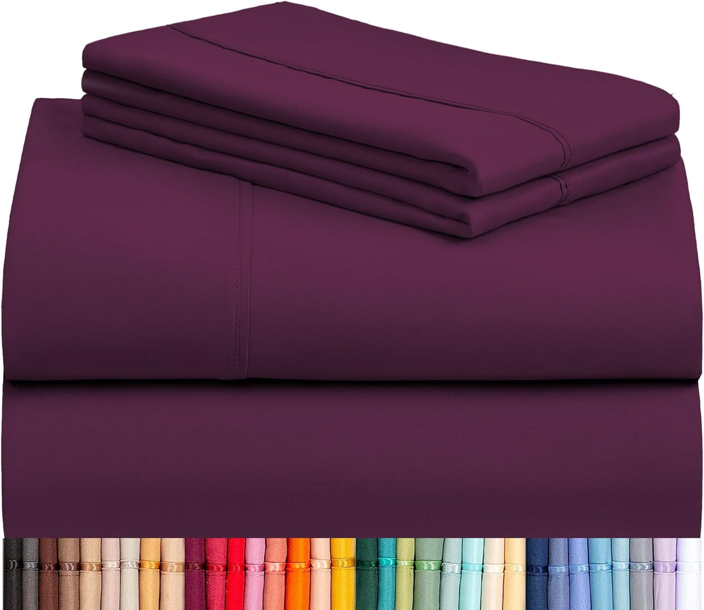 LClub Luxury 4-Piece Cooling Microfiber Sheet Set