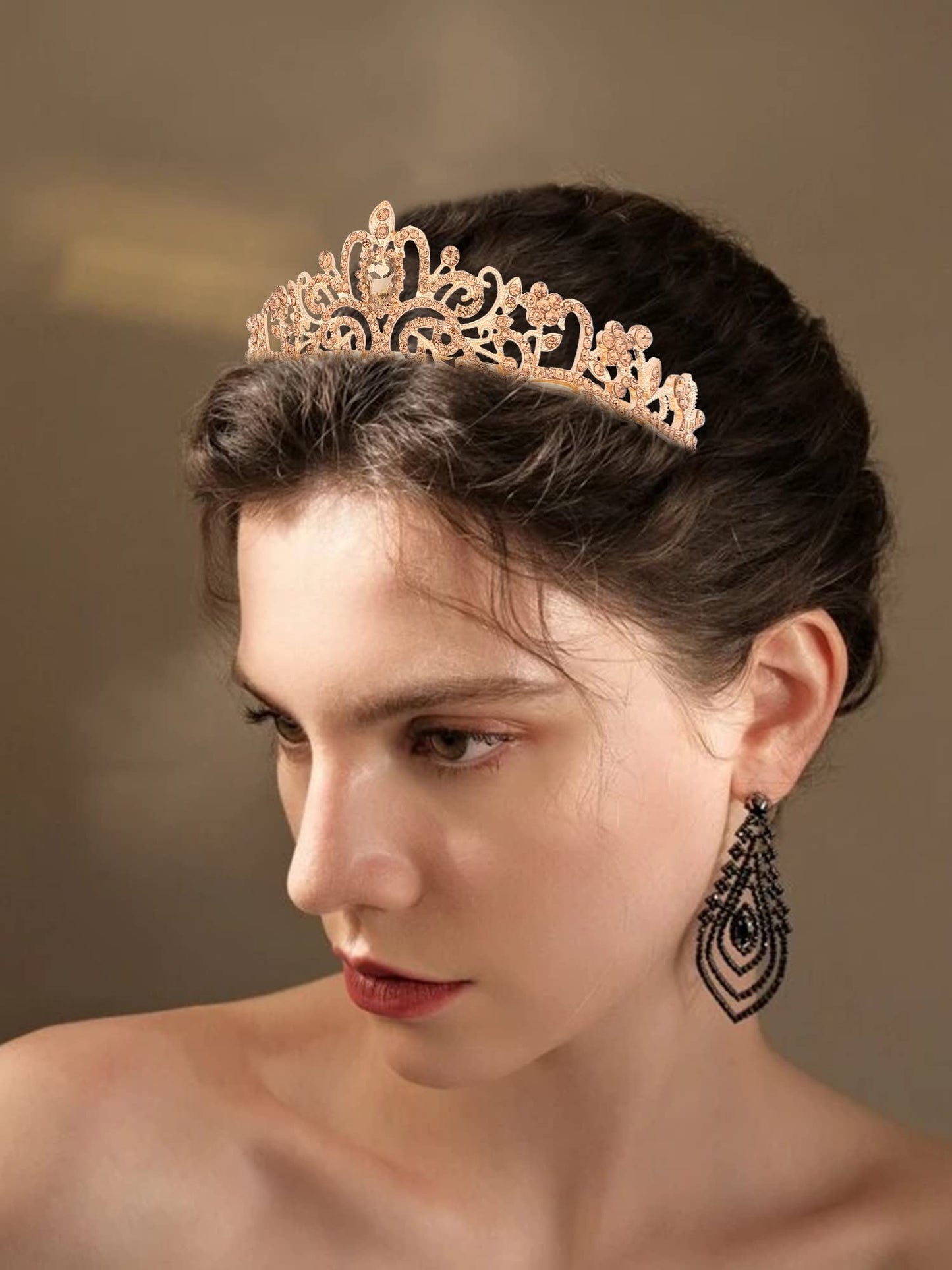 COCIDE Tiara Crystal Crowns Princess Rhinestone Crown with Combs Bride Headbands Bridal Wedding Prom Birthday Party Hair Accessories Jewelry for Women Girls (Silver)