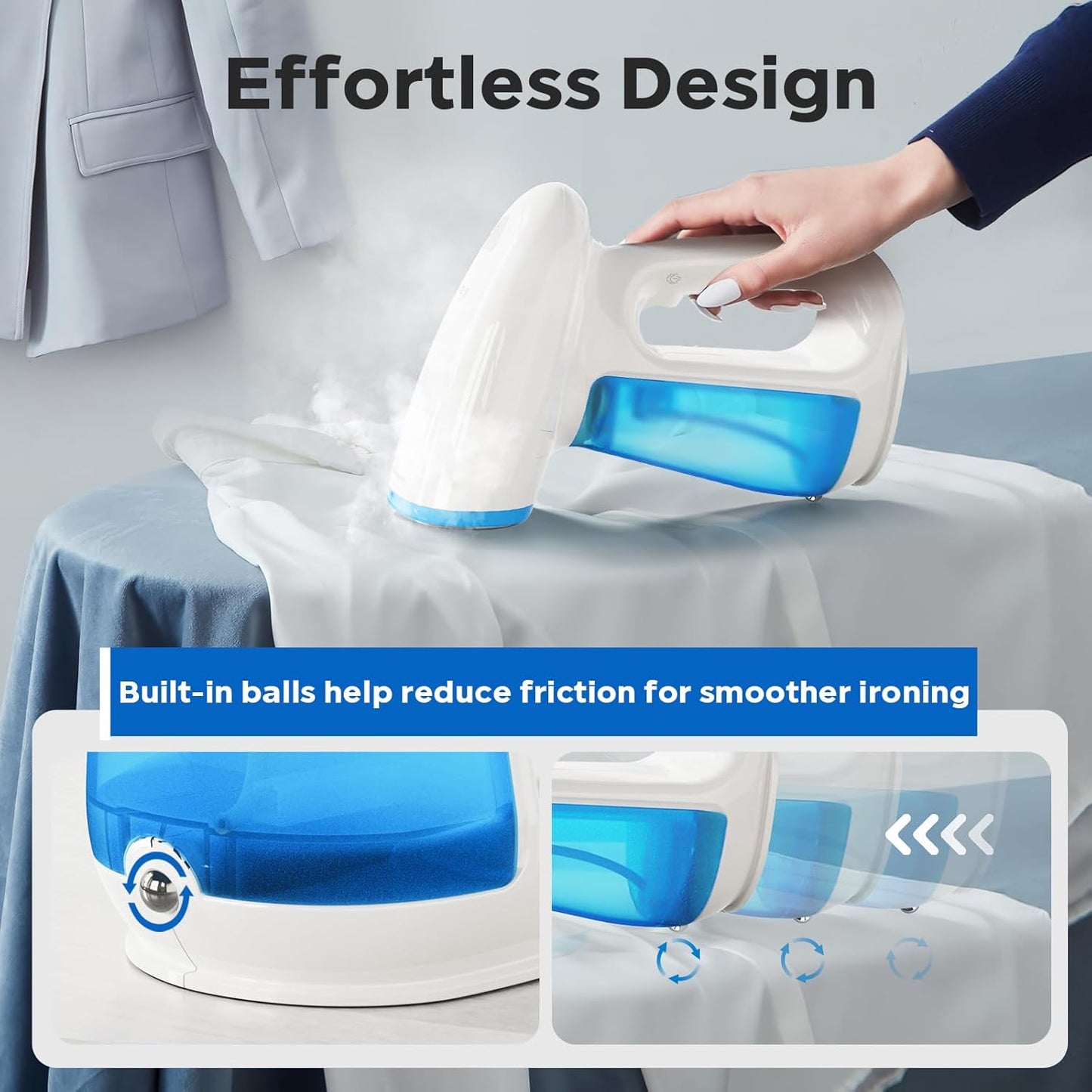 Steamer for Clothes, 1300W Powerful Fast-Heating Handheld Garment and Clothes Steamer with Large 230ml Tank, Auto-Off Safety, Includes Brush, Perfect for Home and Travel Wrinkle Removal