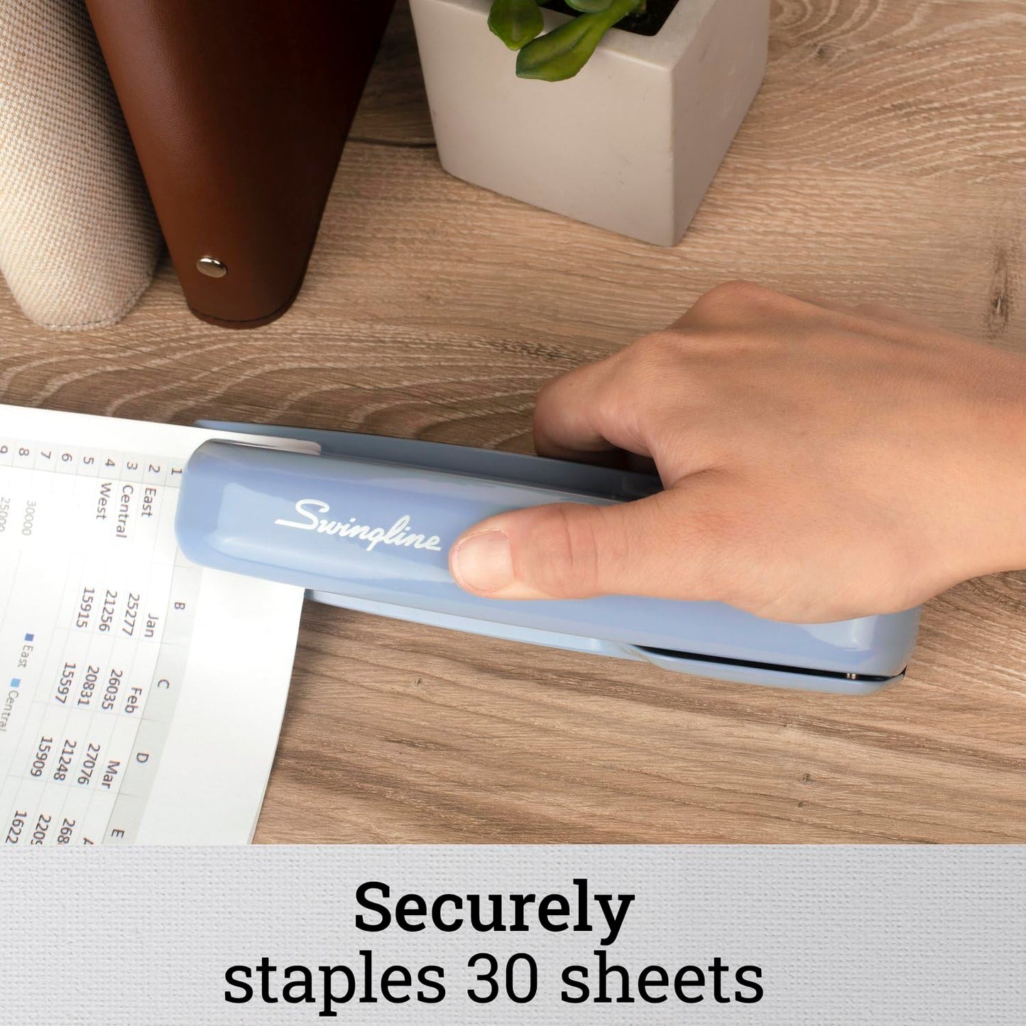 Swingline Stapler, 30 Sheet Capacity, 747 Business Stapler, Jam Free, Metal, Gold Chrome (74721)
