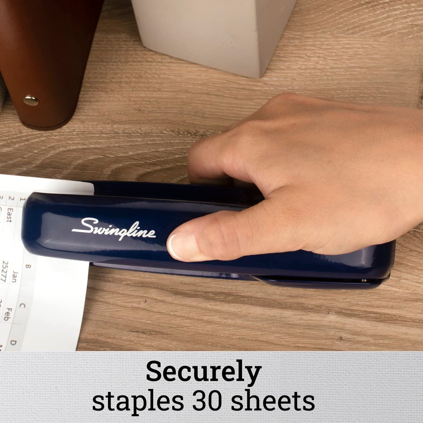 Swingline Stapler, 30 Sheet Capacity, 747 Business Stapler, Jam Free, Metal, Gold Chrome (74721)