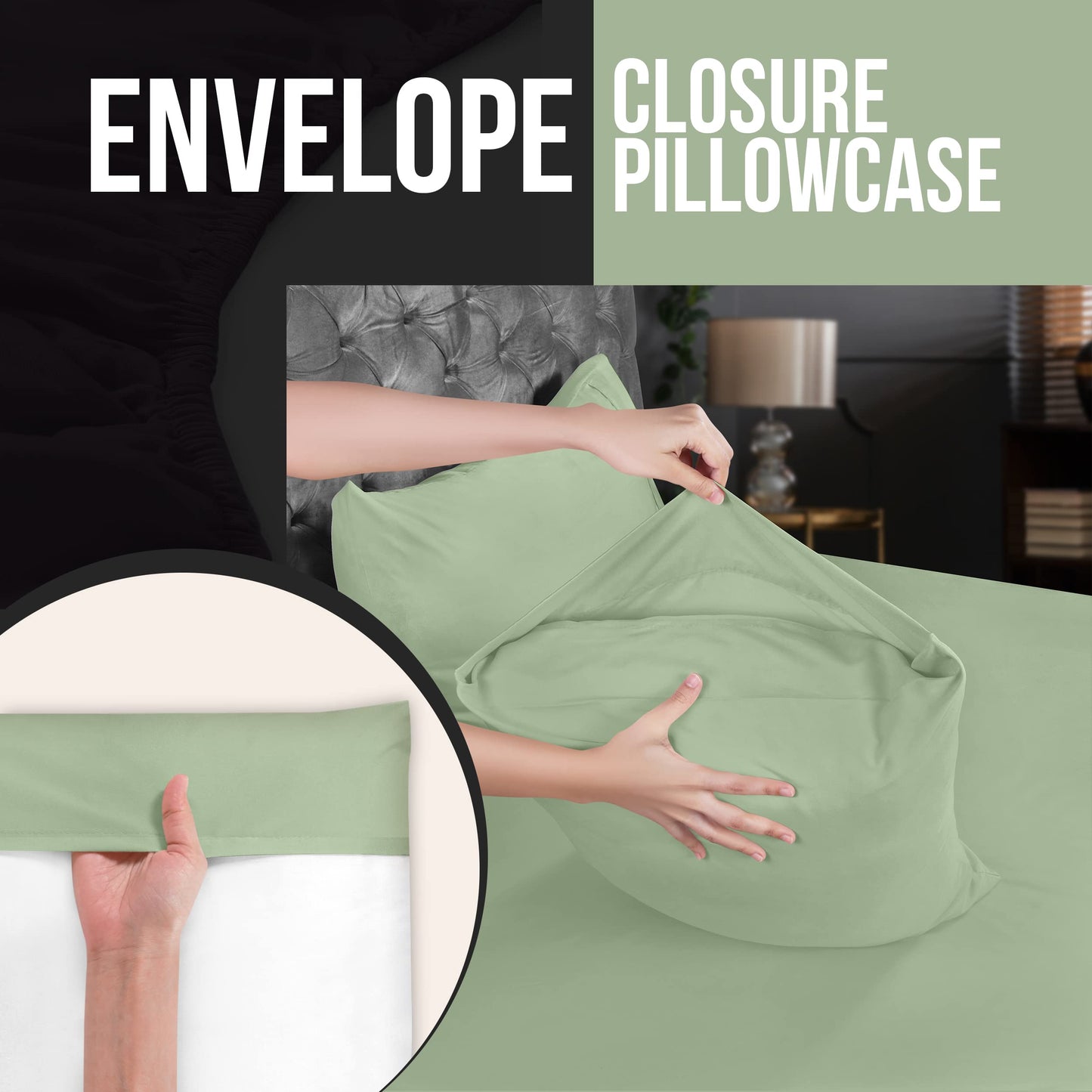 Utopia Bedding Pillow Cases - Envelope Closure - Soft Brushed Microfiber Fabric - Shrinkage and Fade Resistant Pillow