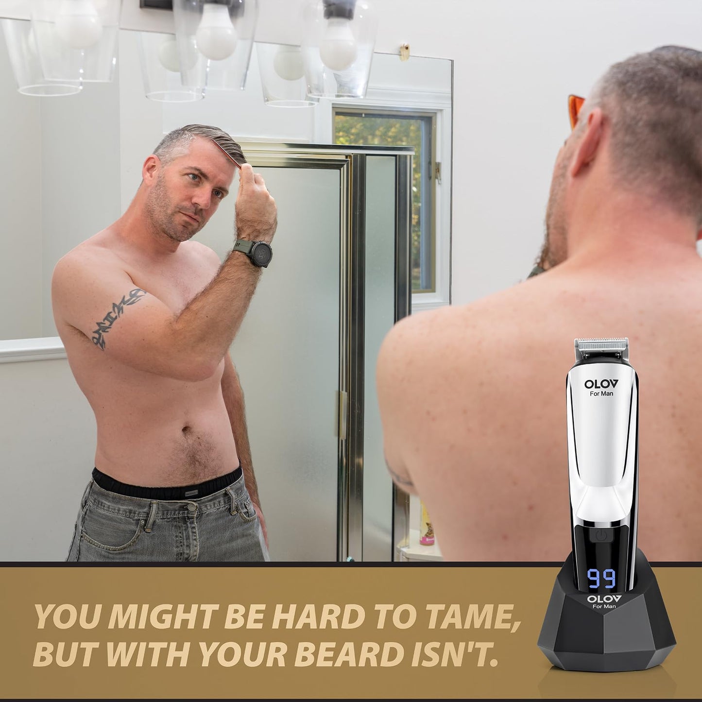 Beard Trimmer, 21 Piece All-in-One Mens Grooming Kit and Hair Clipper, Nose, Ear,Body and Face, Electric Razor with USB Recharge Dock