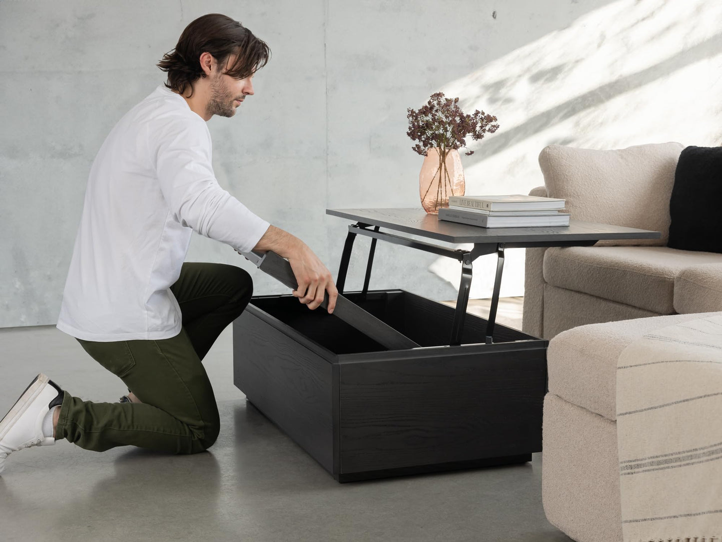 Transformer Table Esstisch-Set für 4 bis 12, ausziehbarer Esstisch aus Holz mit ausziehbarer Bank, Möbel für kleine Räume, Küchentisch-Set (Dunkelgrau, Tisch + Bank)