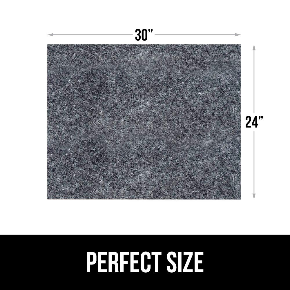 Gorilla Grip LeakGuard, nicht klebende Unterspülmatte für Küchenschränke, 24 x 40, wasserdichte, schnell trocknende Regaleinlage, langlebige, saugfähige Filzmatten für Badezimmerwaschbecken, Schränke, Kommoden, Damast, Taupe-Creme